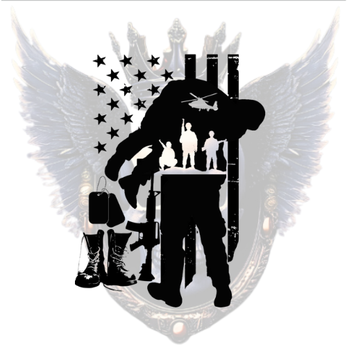 Wounded Soldier Tattered Flag Premium Vinyl Decal