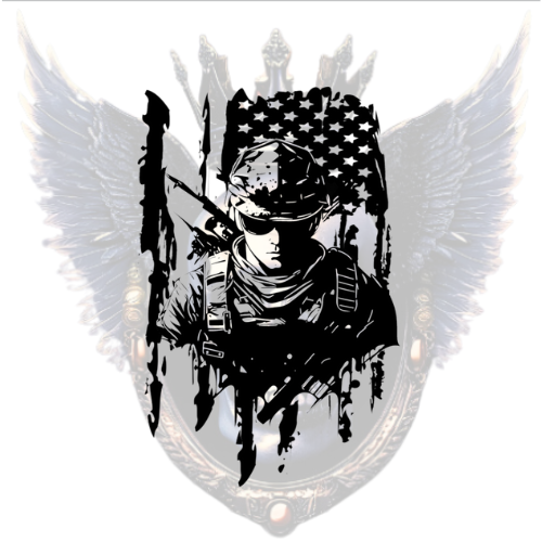 U.S. Soldier Tattered Flag Premium Vinyl Decal