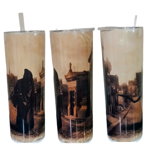 Grim Reaper Sublimation 20oz Skinny Stainless Steel Tumbler