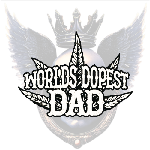 World’s Dopest Dad Sticker – Cannabis Leaf Vinyl Decal for Car, Wall, Laptop, or Gift Box