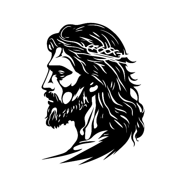 Sacred Silhouette: Jesus Christ Crown of Thorns Premium Vinyl Decal