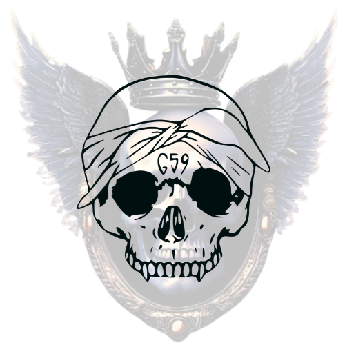 Scrim Skull G59 Premium Vinyl Decal