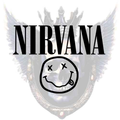 Nirvana Smiley Face Premium Vinyl Decal, Grunge Band Legends Sticker for Car, Laptops, Walls, and More