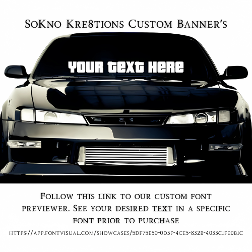 Custom Font Premium Vinyl Decals & Banners