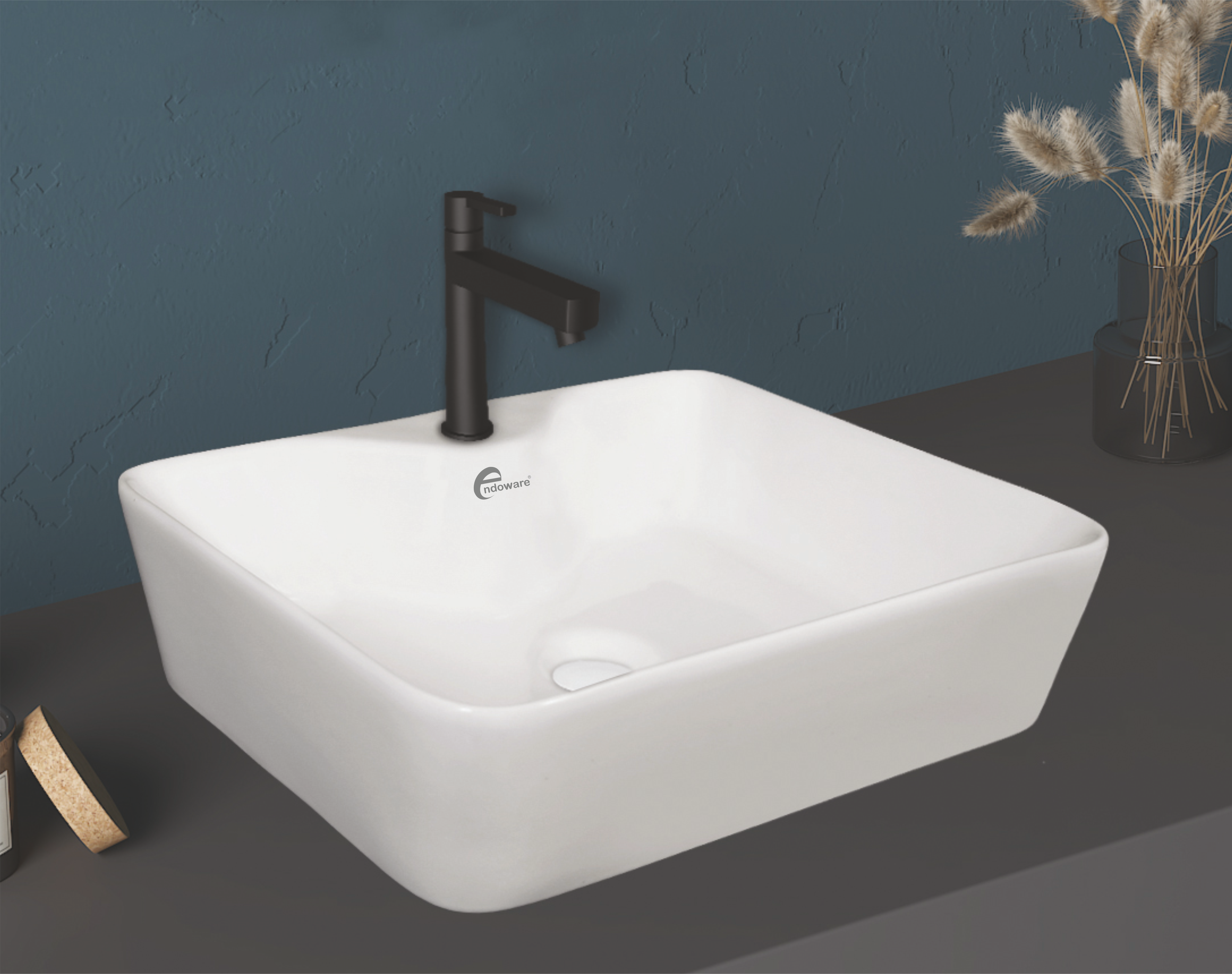 Kent Counter Wash Basin - Modern and Elegant Bathroom Sink for Contemporary Spaces - By Endoware
