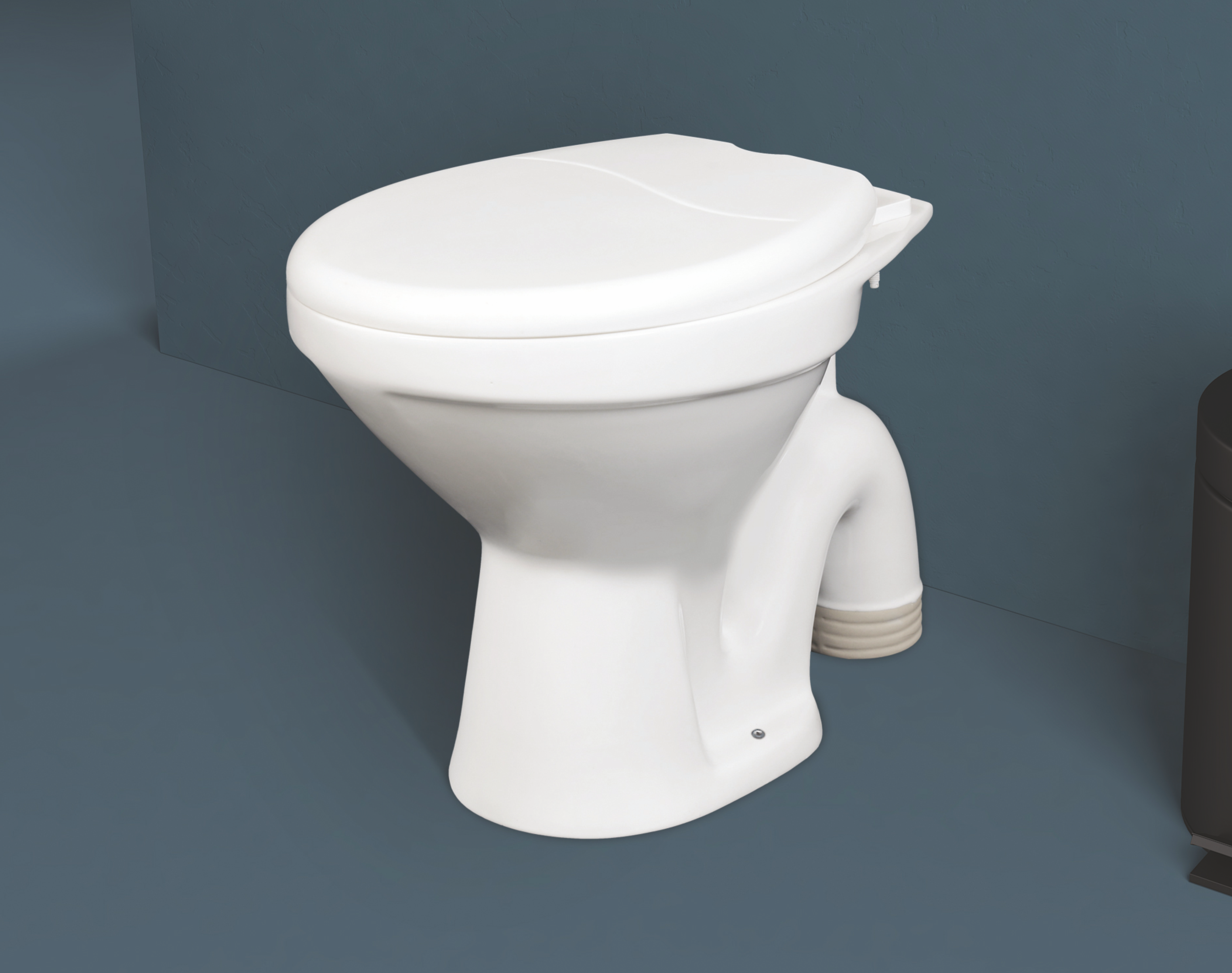 EWC Round Commode - Modern Ceramic Toilet with Comfortable Seating, Water-Saving Design