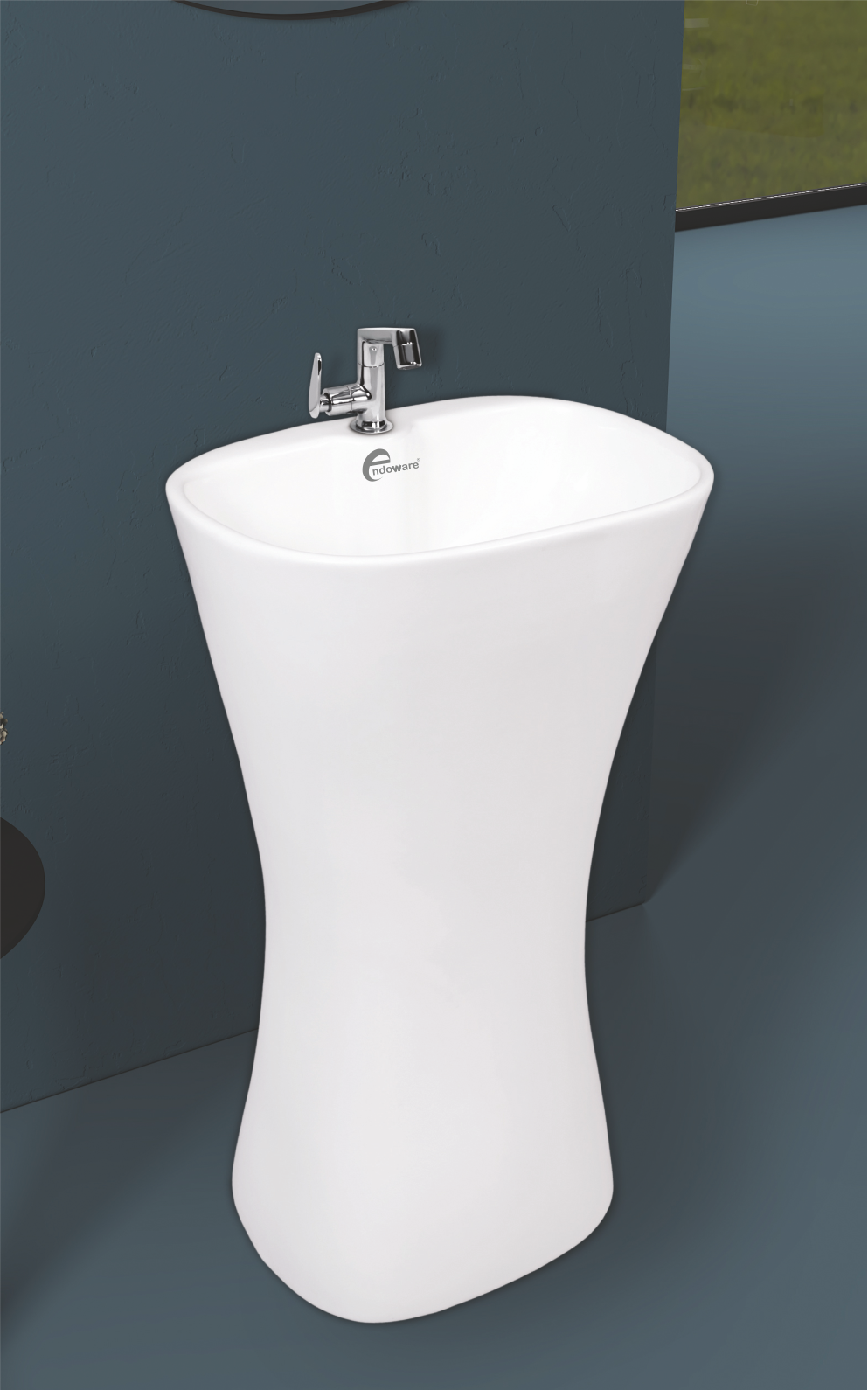 Crowny One-Piece Basin - Elegant and Durable Ceramic Bathroom Sink