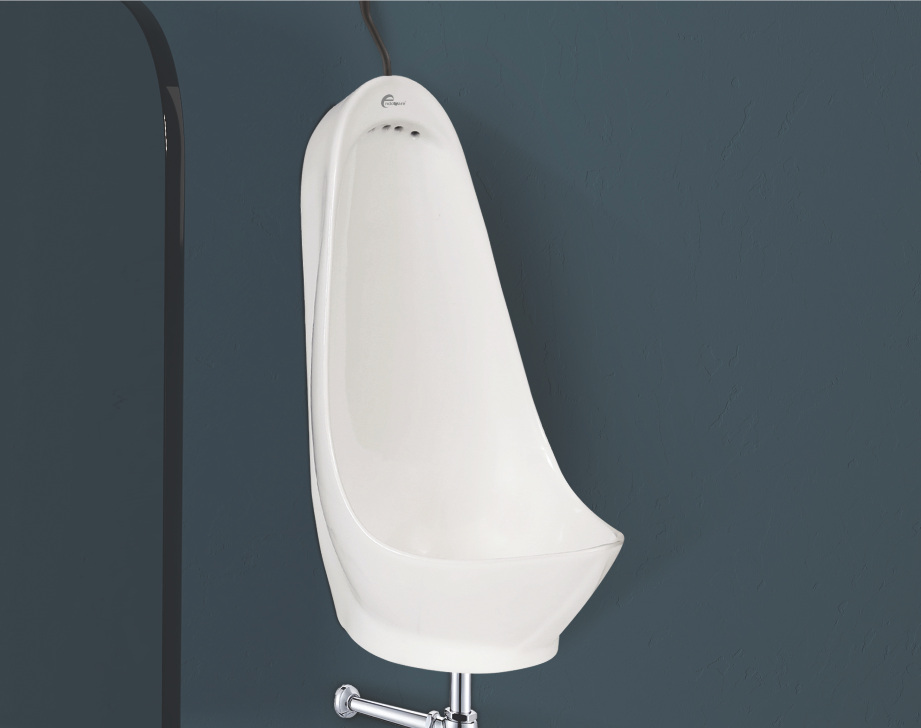 Unique Sleek Ceramic Urinal - Space-Saving, Hygienic Design for Modern Restrooms - By Endoware