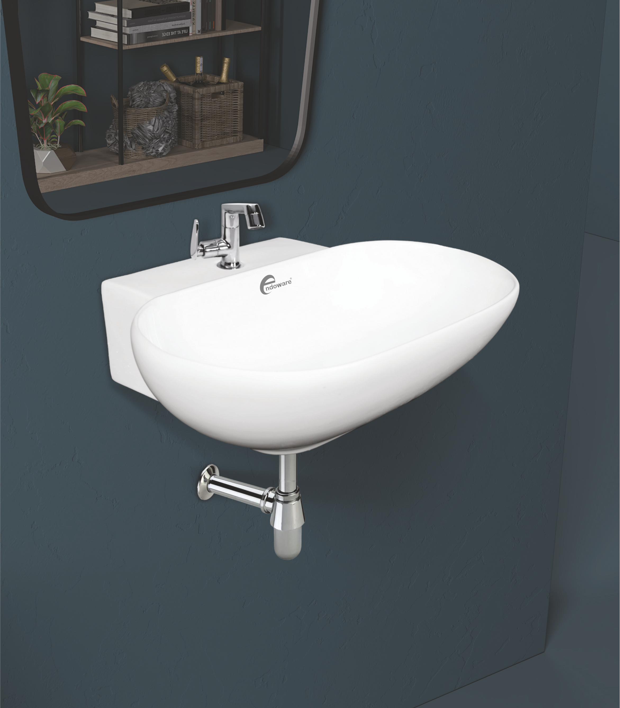 Arlo Table Top Wall Hung Basin - Stylish Ceramic Sink for Modern Bathrooms - By Endosare