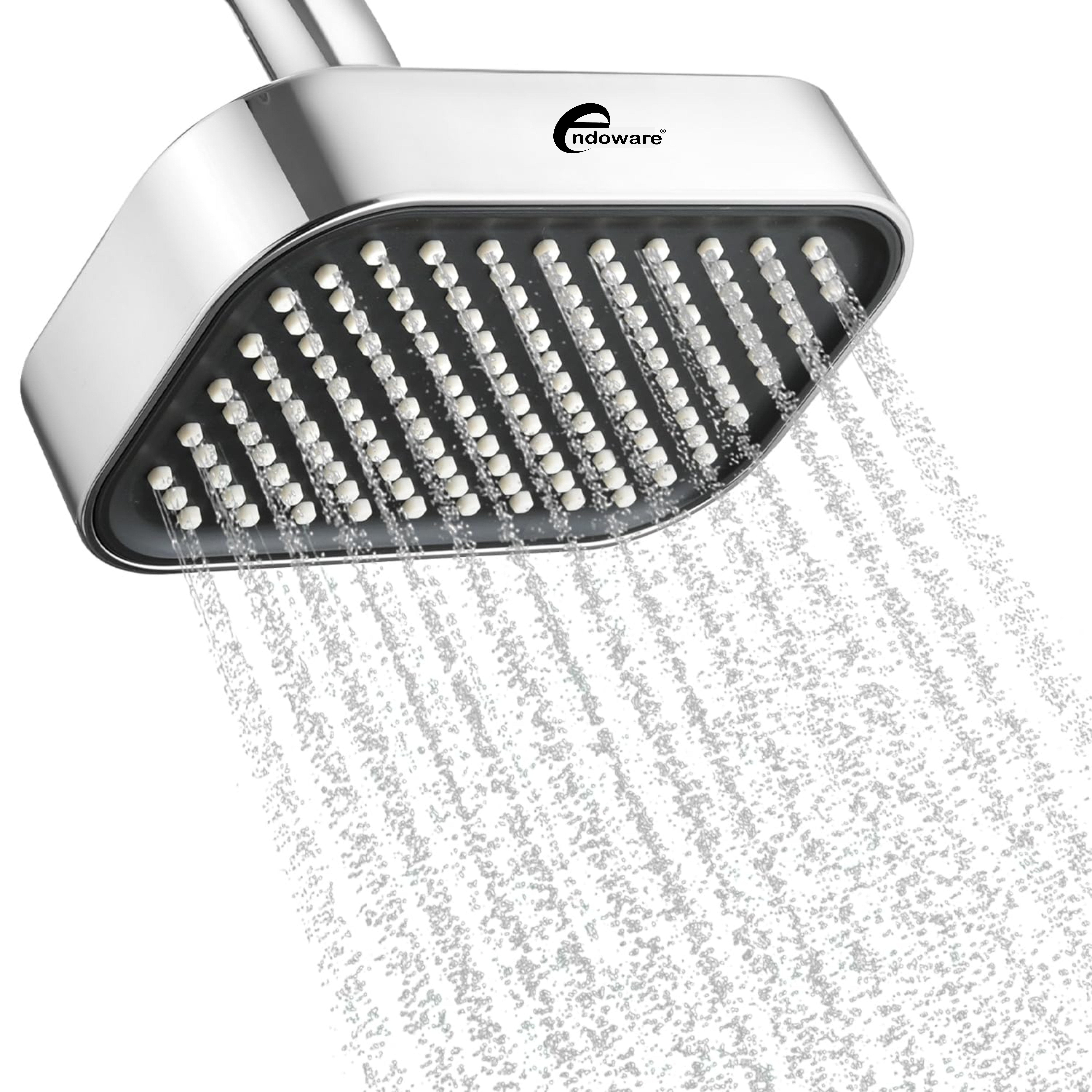 ENDOWARE Armless ABS 6x4 Inch Single Flow Overhead Shower – Modern and Durable