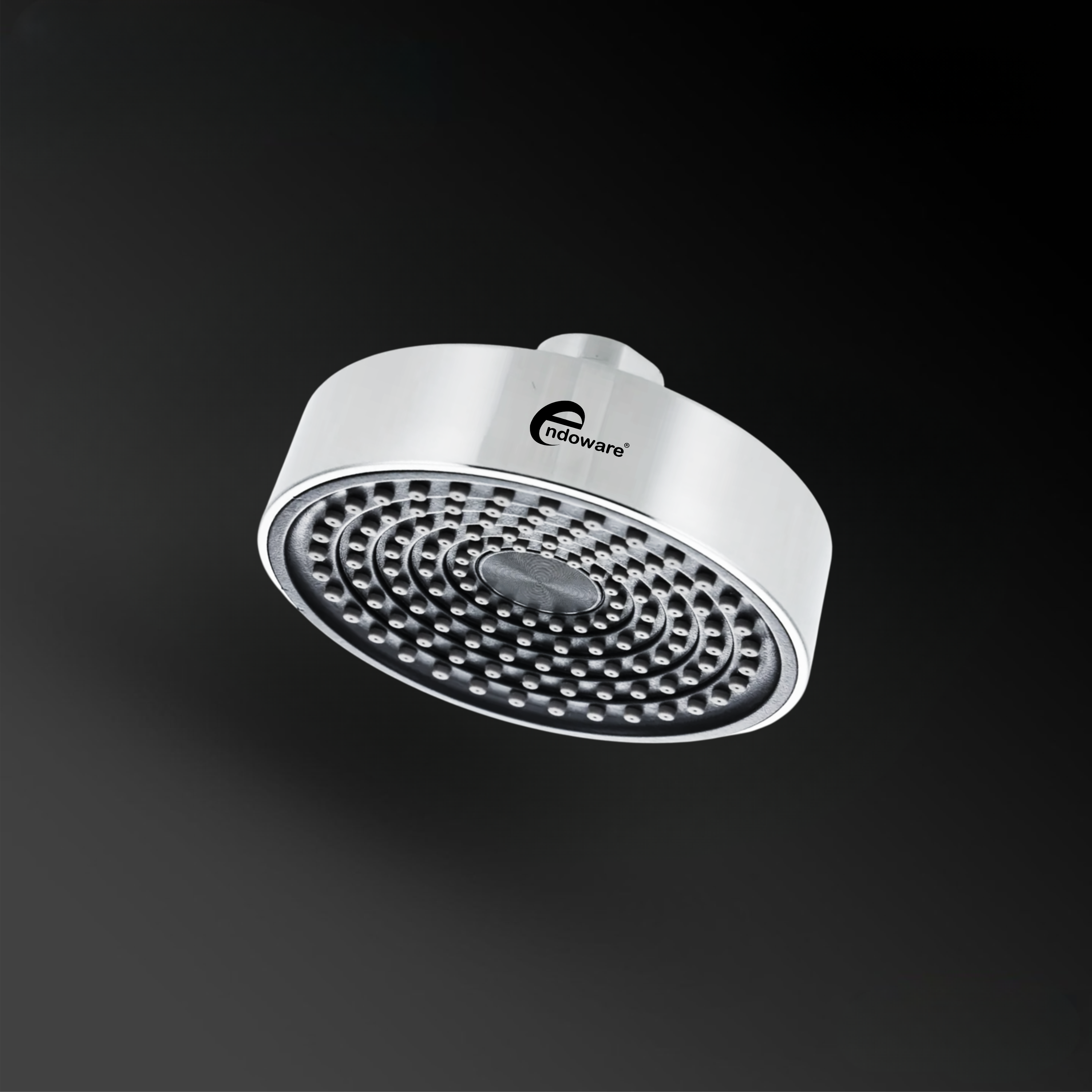 Endoware Moon Shower Head with Rubber Jets, White – High-Pressure Water Flow, Easy to Clean, Durable Design (No Arm Included)