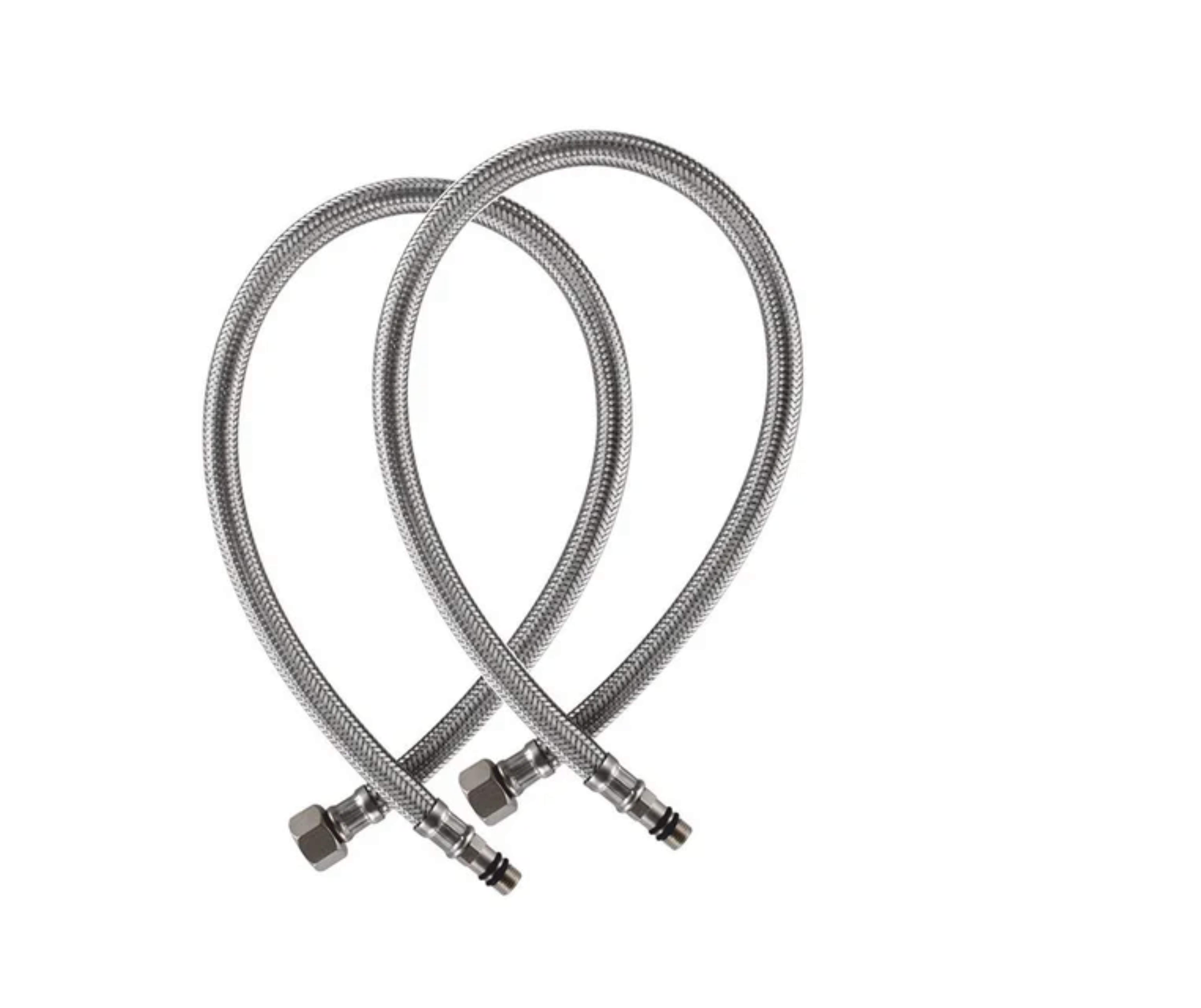 Endoware - Faucet Connector Mixer Connection Pipe (24 Inches) - Pack of 2 | High-Quality Durable Flexible Pipe for Kitchen & Bathroom