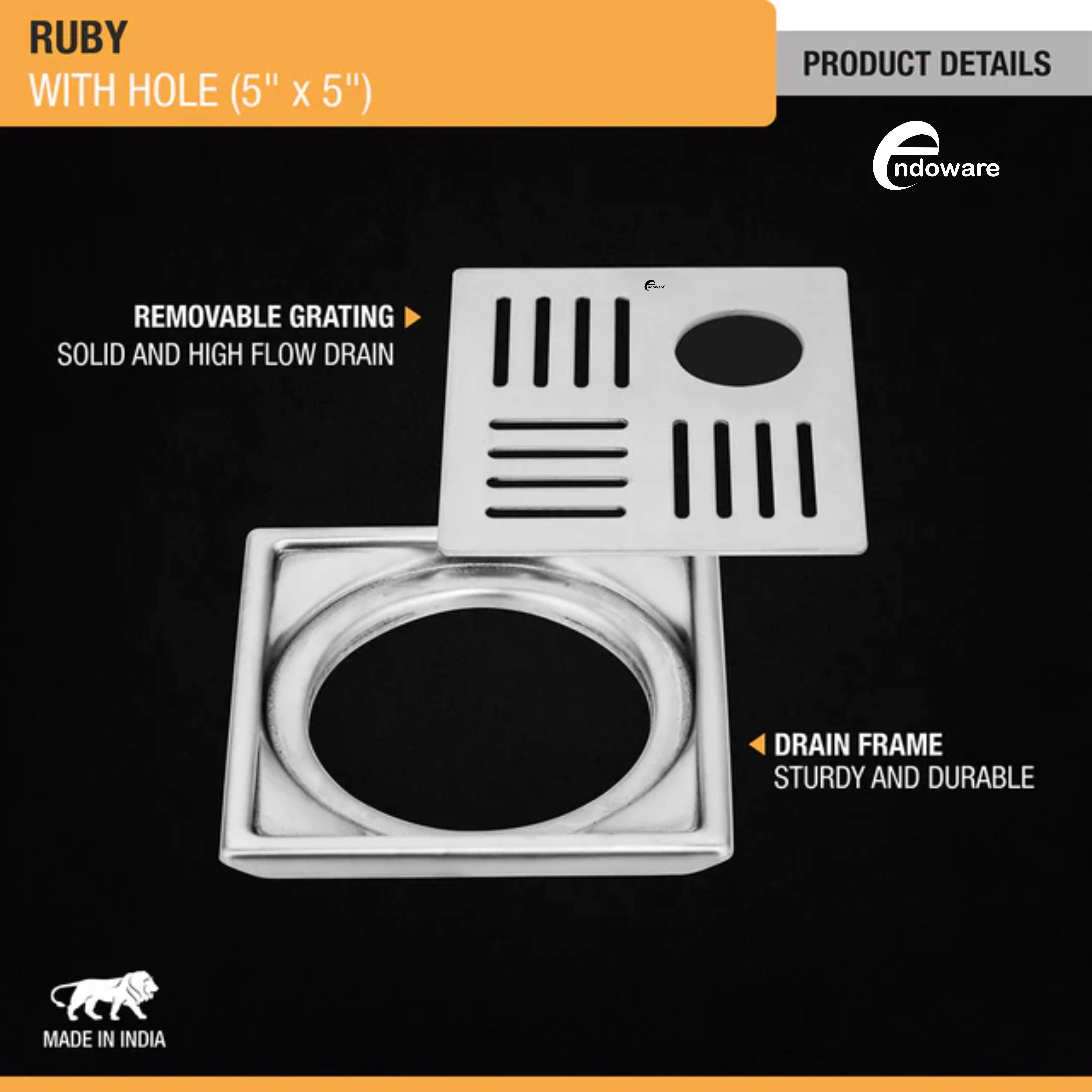 Endoware Premium Stainless Steel Sink Drain Rack – Efficient Kitchen Organizer