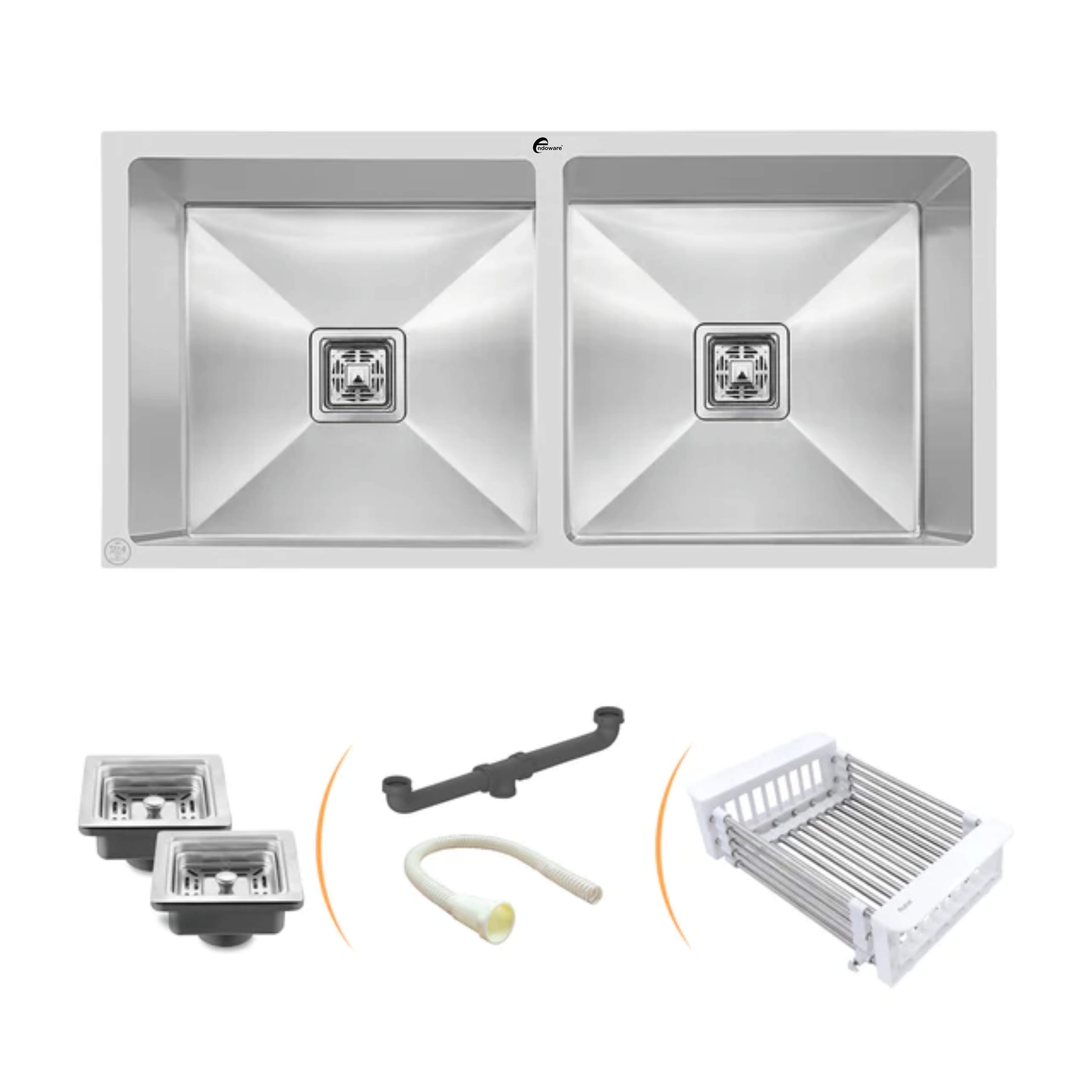 Premium Double Bowl Undermount Kitchen Sink – High-Quality Stainless Steel Design