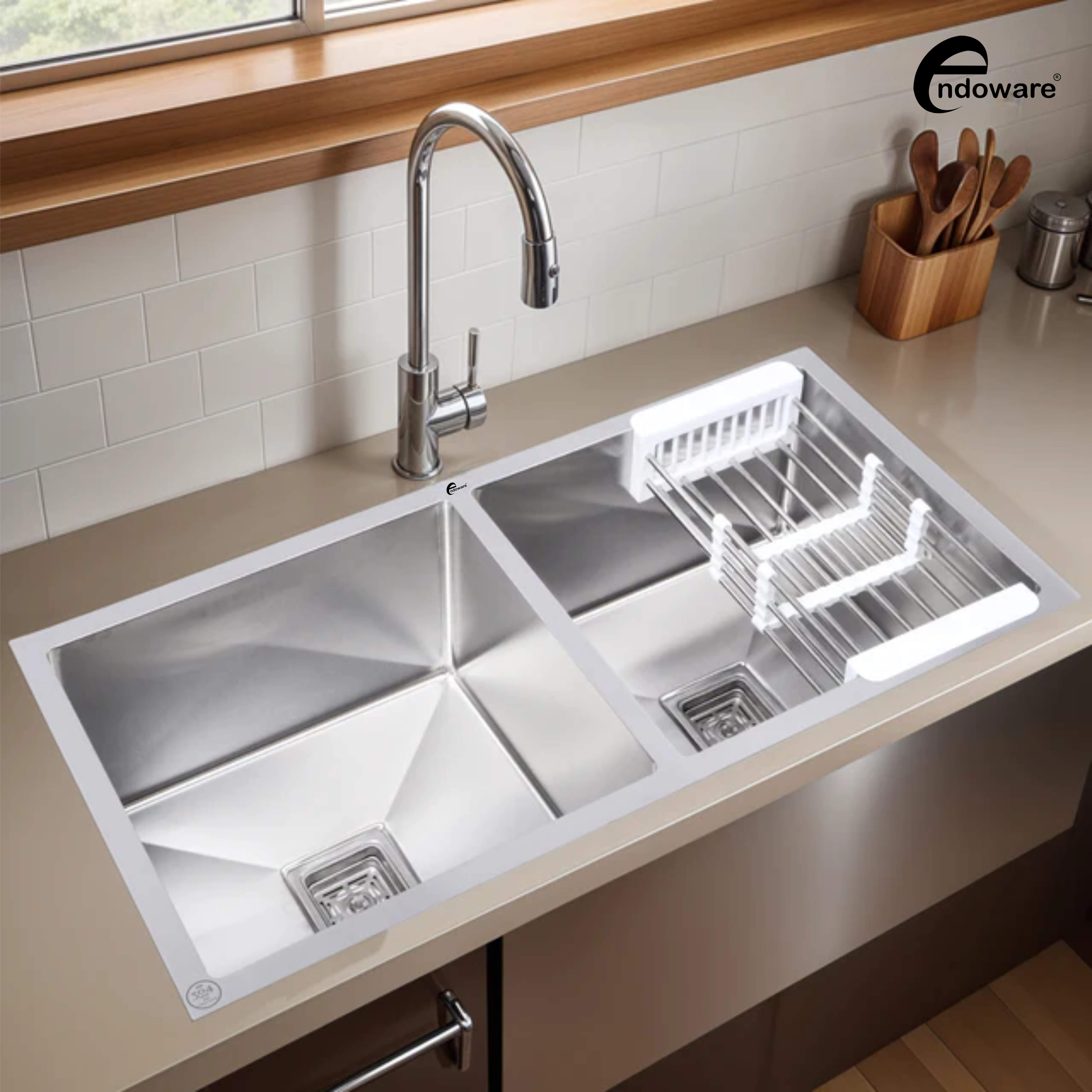 Premium Double Bowl Undermount Kitchen Sink – High-Quality Stainless Steel Design