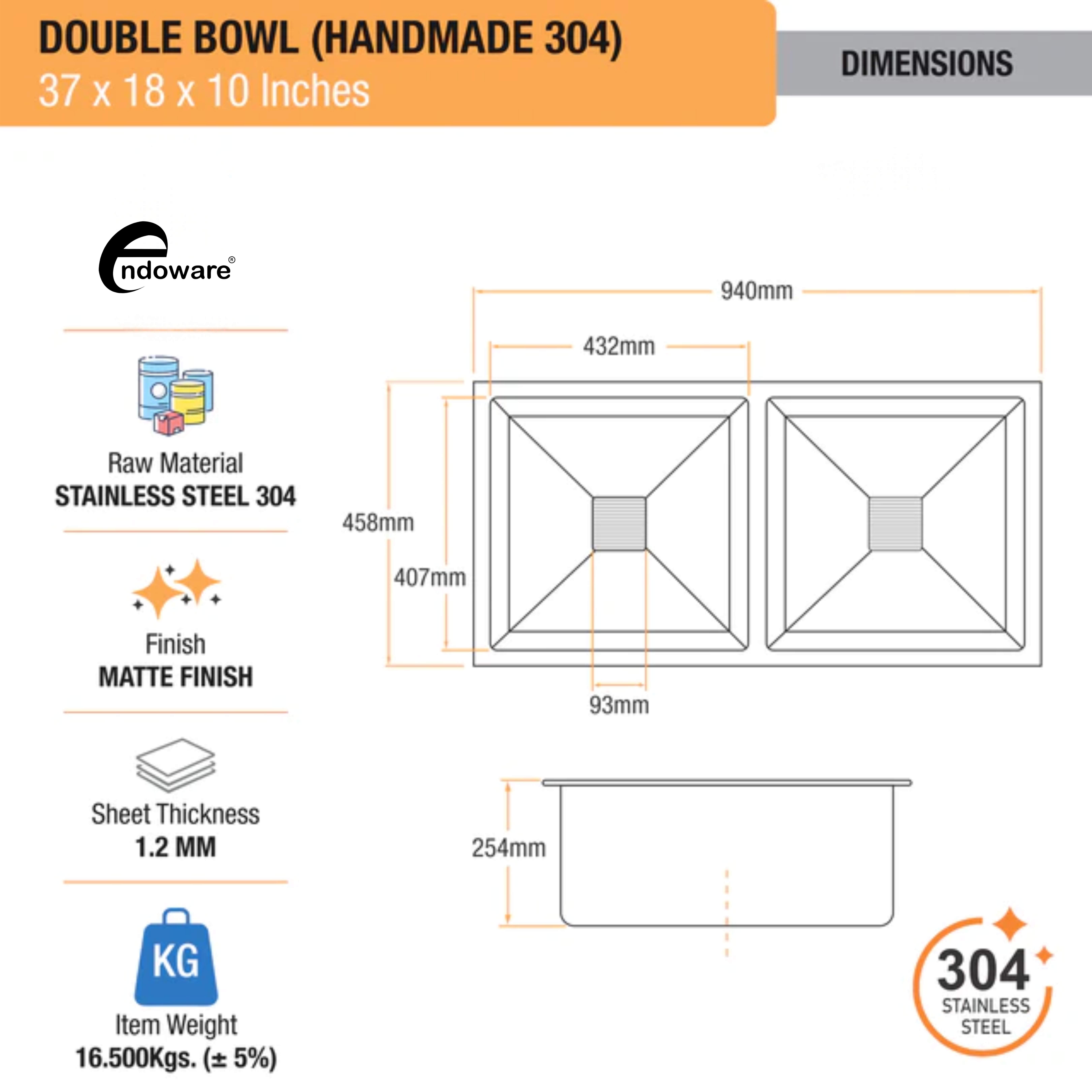 Premium Double Bowl Undermount Kitchen Sink – High-Quality Stainless Steel Design