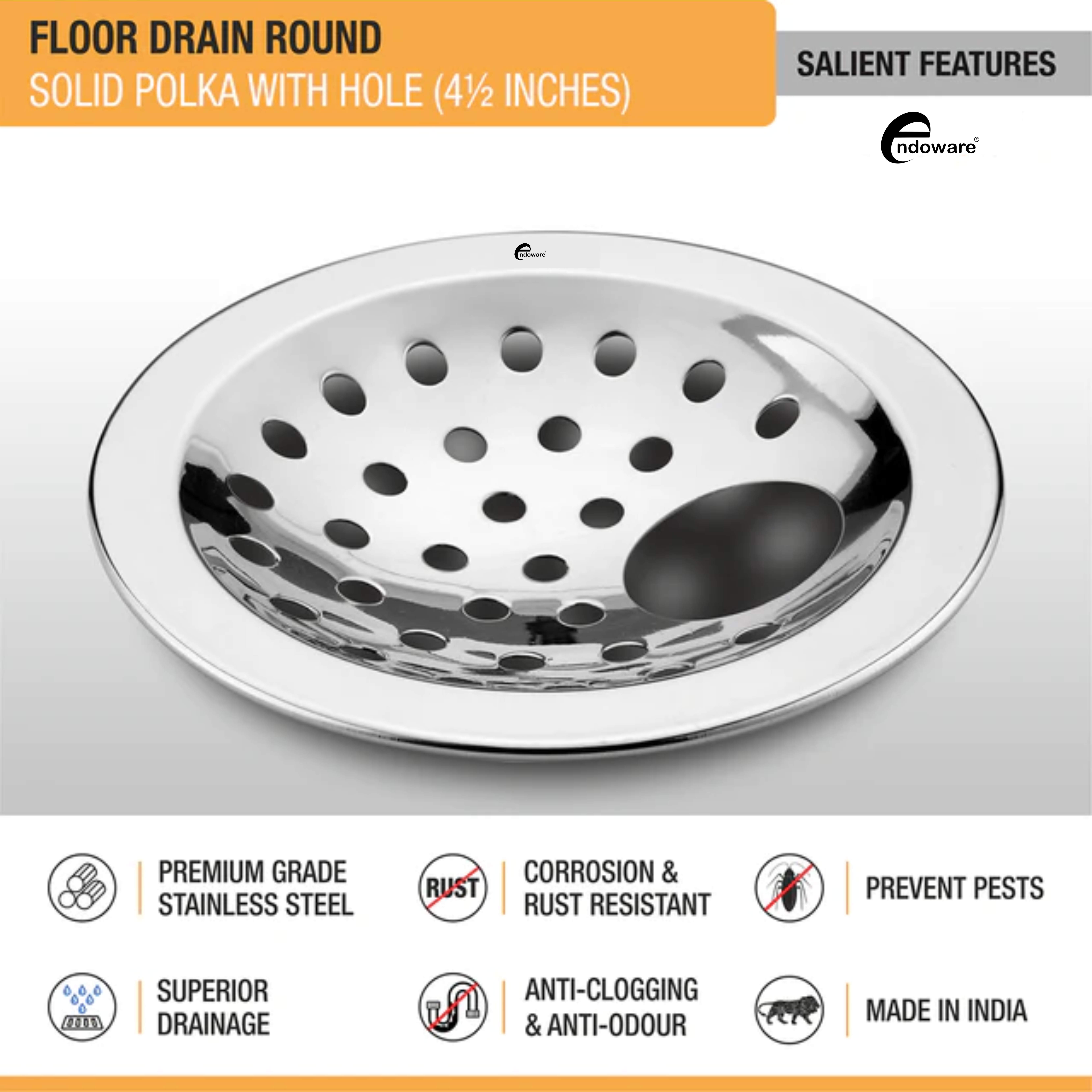 Heavy-Duty Stainless Steel Sink Strainer – Rust-Resistant & Durable Drain Filter