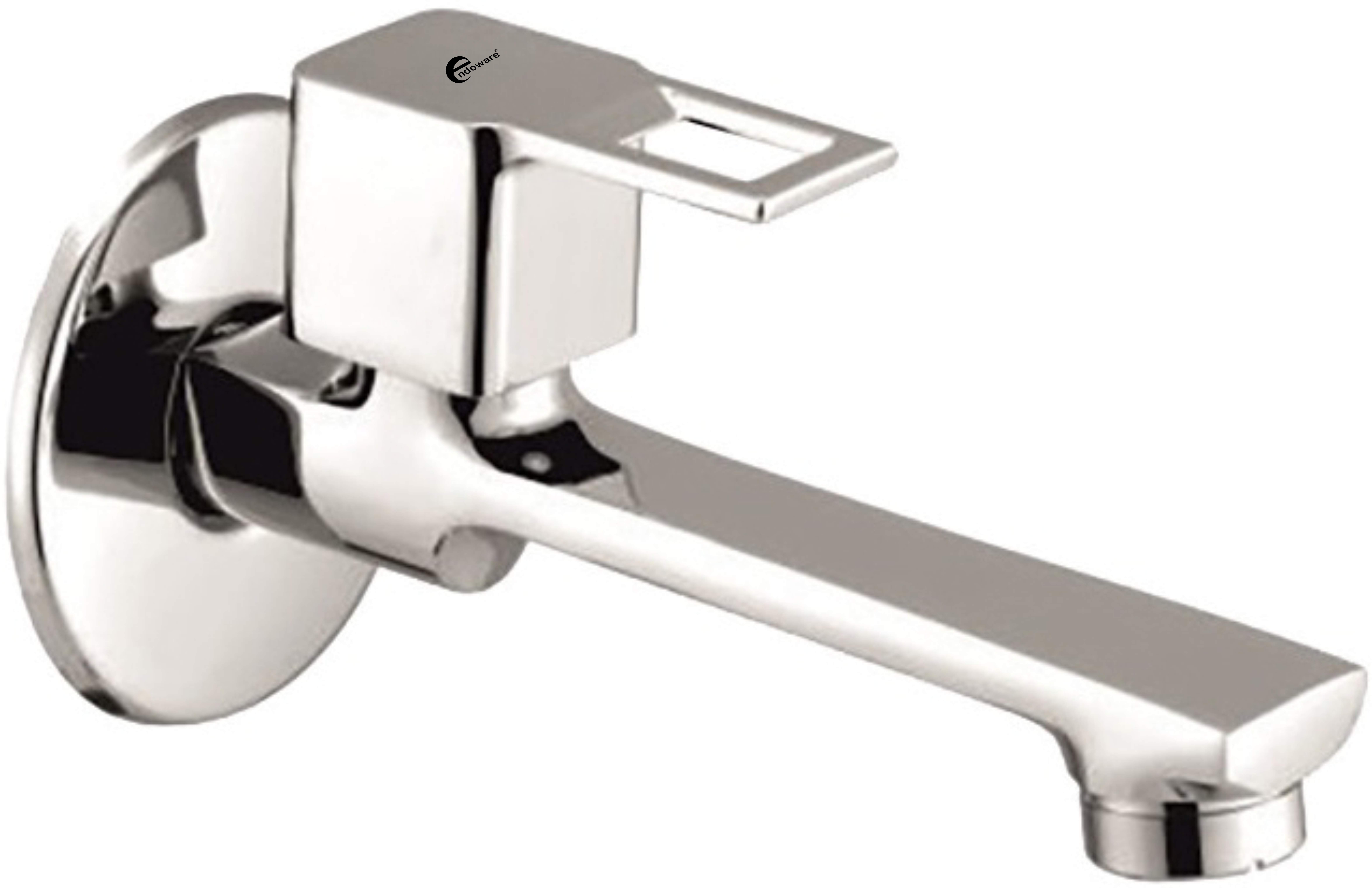 Endoware Solitaire Brass Long Body Bib Tap – Stylish Wall Mount Faucet for Kitchen and Bathroom