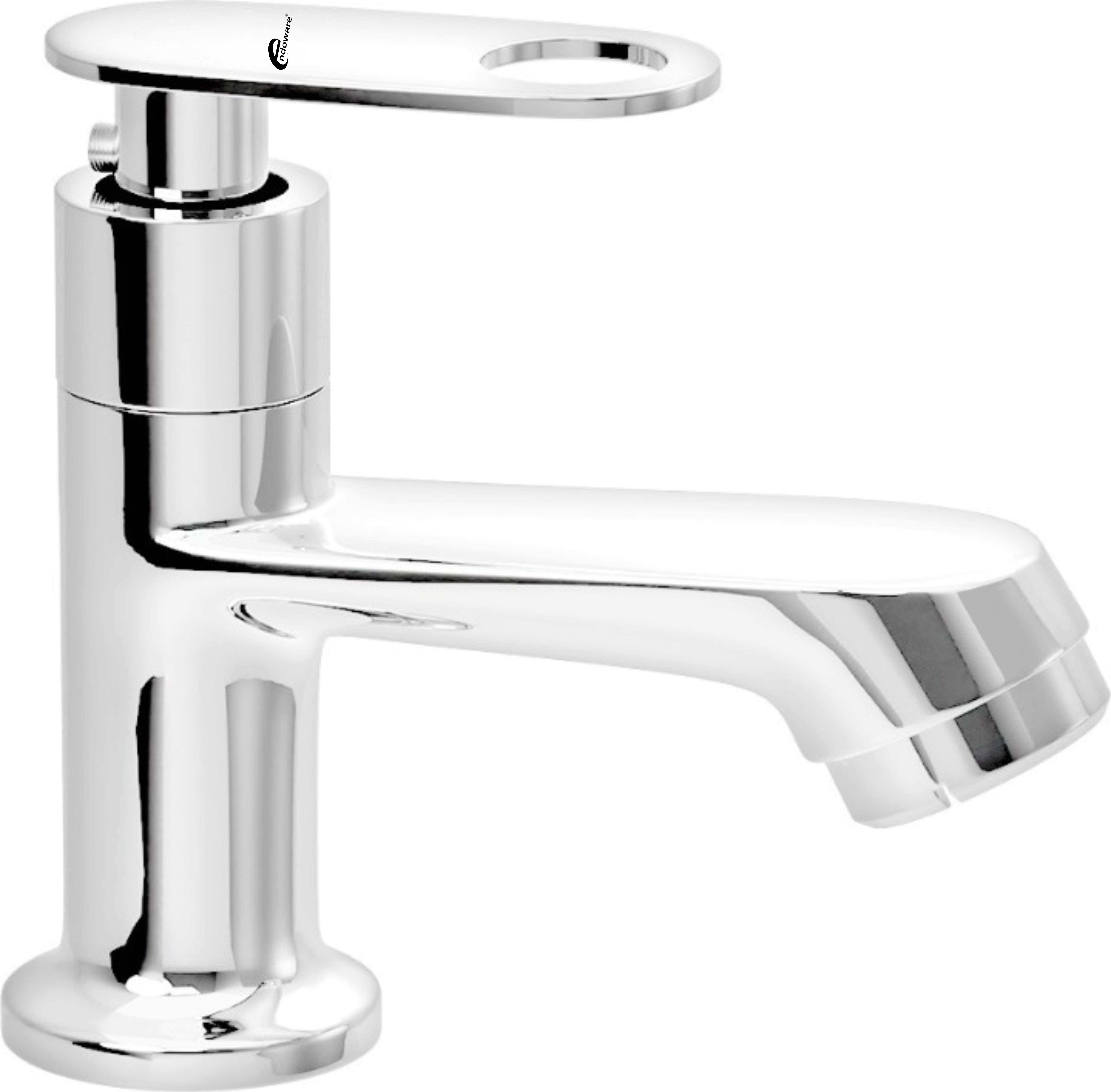 Endoware Curio Chrome Brass Pillar Tap – Deck Mount Faucet for Wash Basin Installation