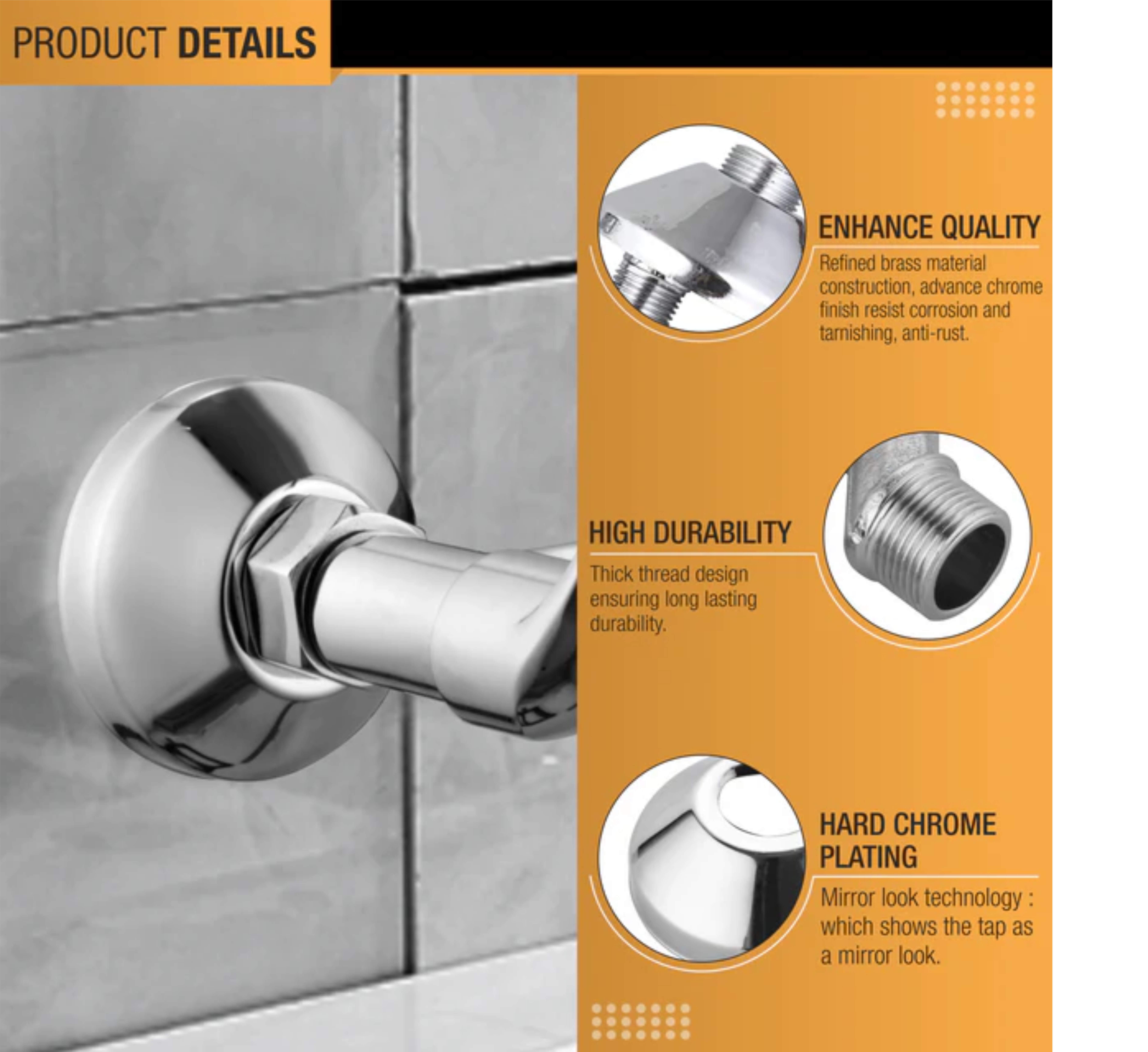 Endoware Wall Mixer Legs with Flange for Bathroom & Kitchen
