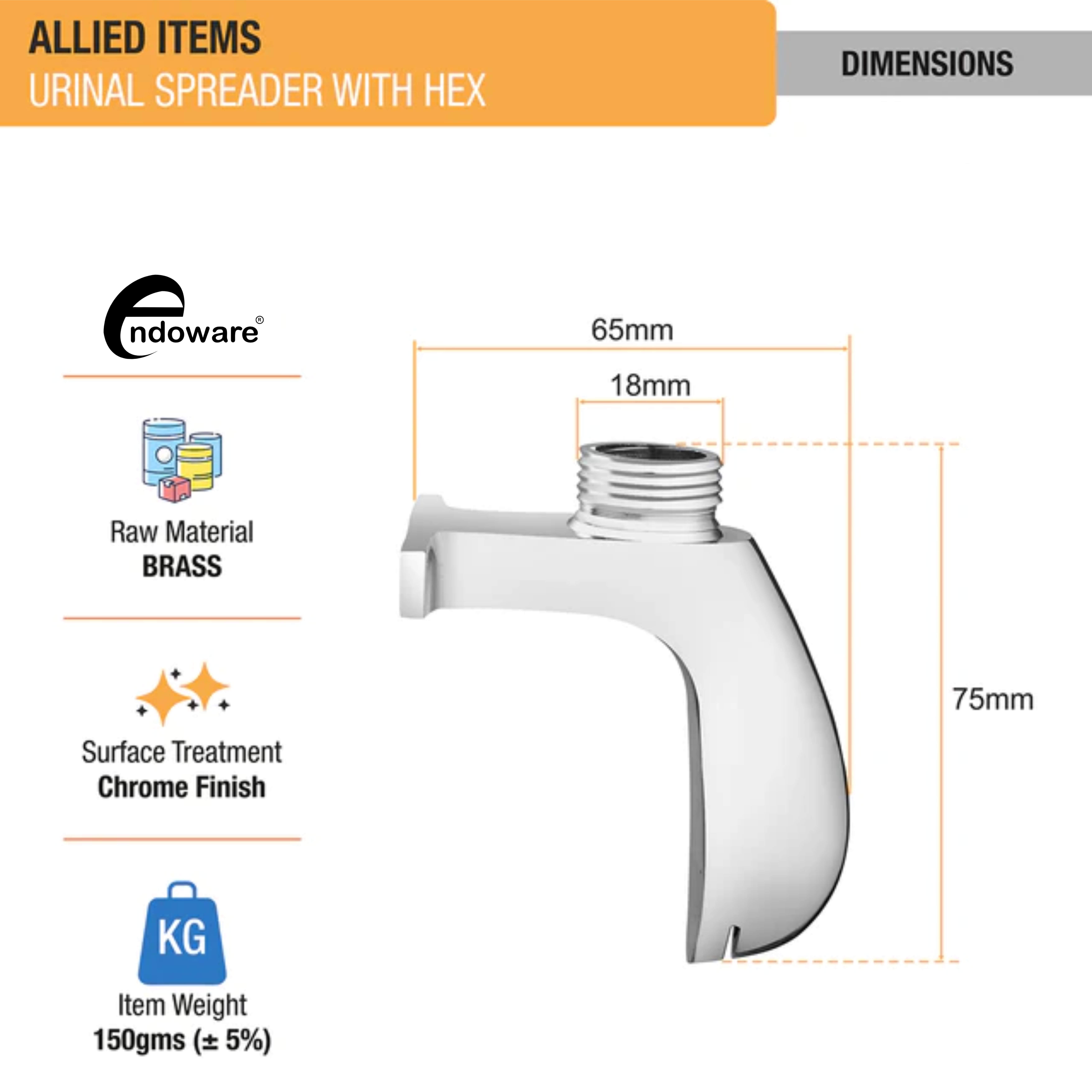 Endoware Urinal Spreader (With Hex) – Perfect for Commercial Restrooms