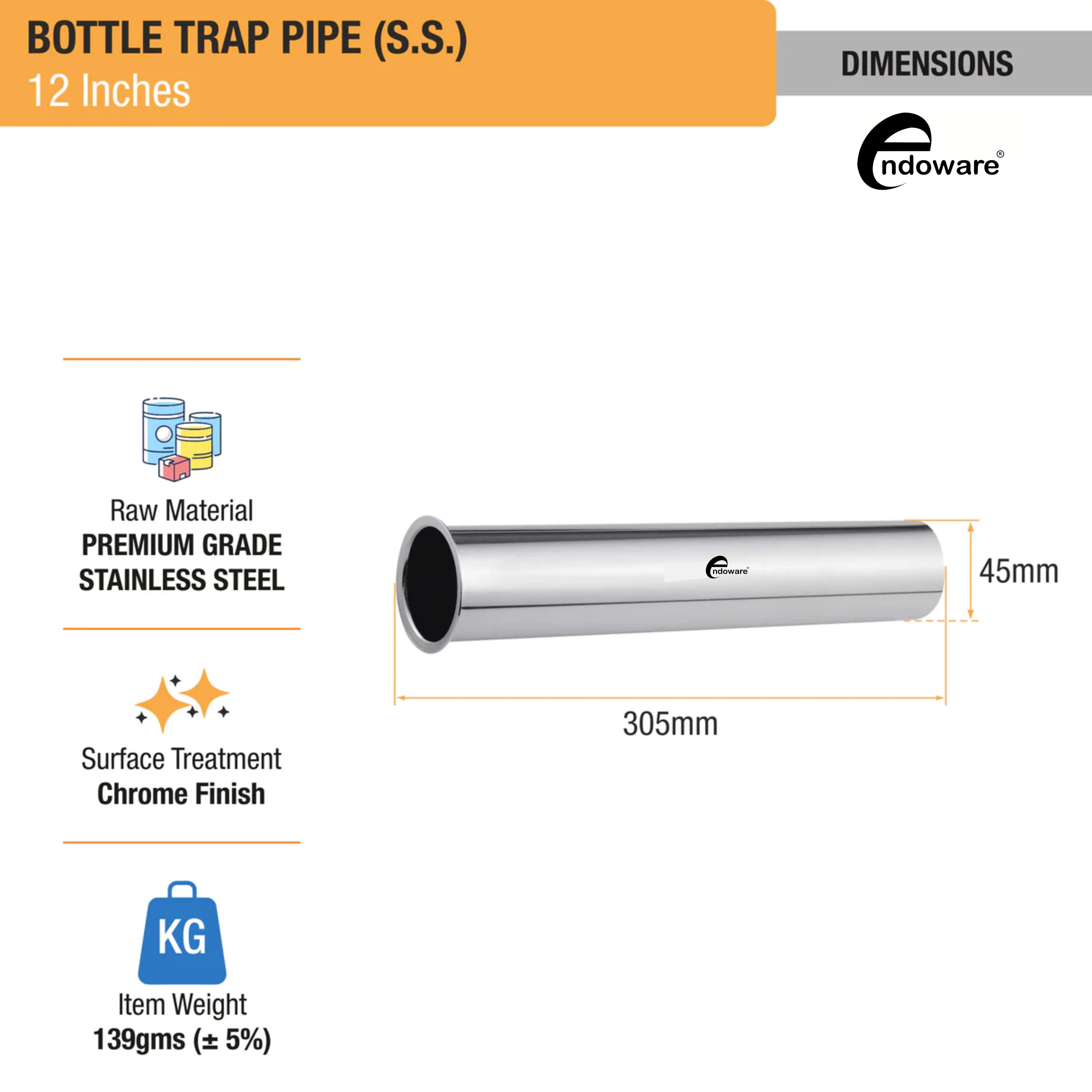 Endoware High-Quality Stainless Steel Exhaust Pipe – Rust-Resistant and Long-Lasting