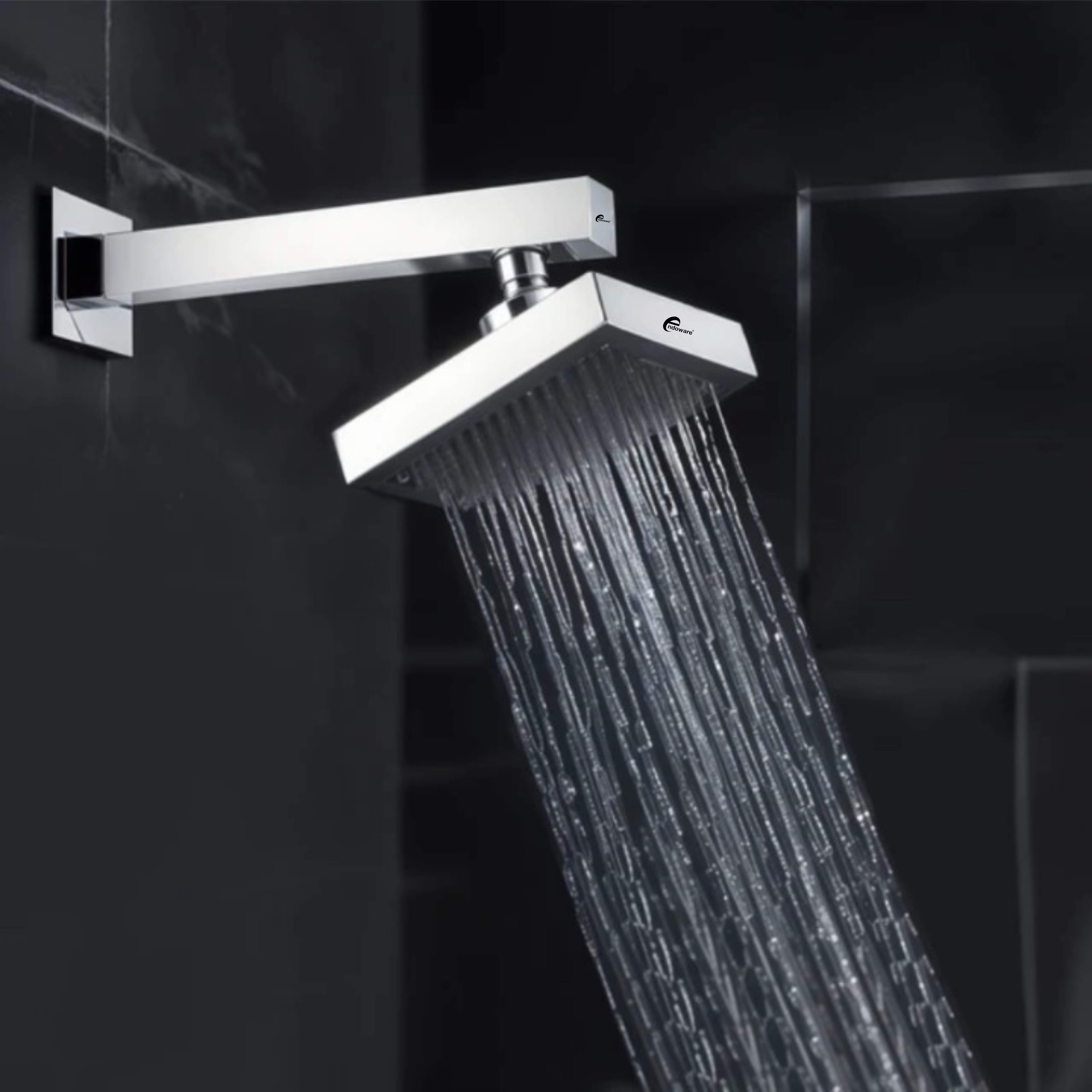 Endoware Gamma 6 x 6 Inch Luxury Overhead Shower – Powerful Water Flow