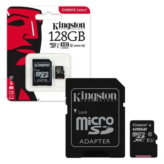 Kingston 128GB microSD Card & Adapter