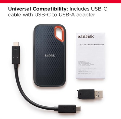 Sandisk 1TB Extreme Portable SSD 1050MB/S (SDSSDE61-1T00-AW25)