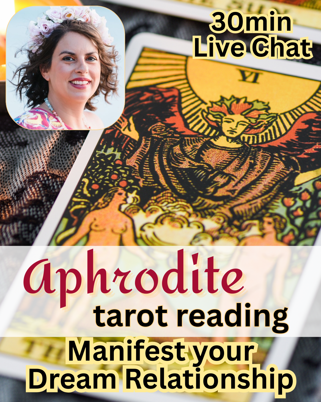 Goddess Aphrodite Tarot Reading - 30min Live Chat