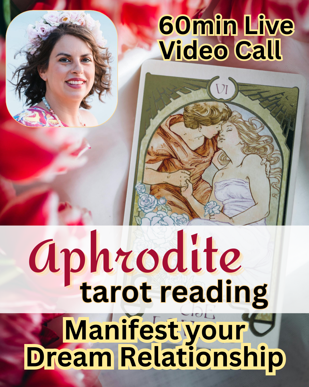 Goddess Aphrodite Tarot Reading - 60min Live Video Call 