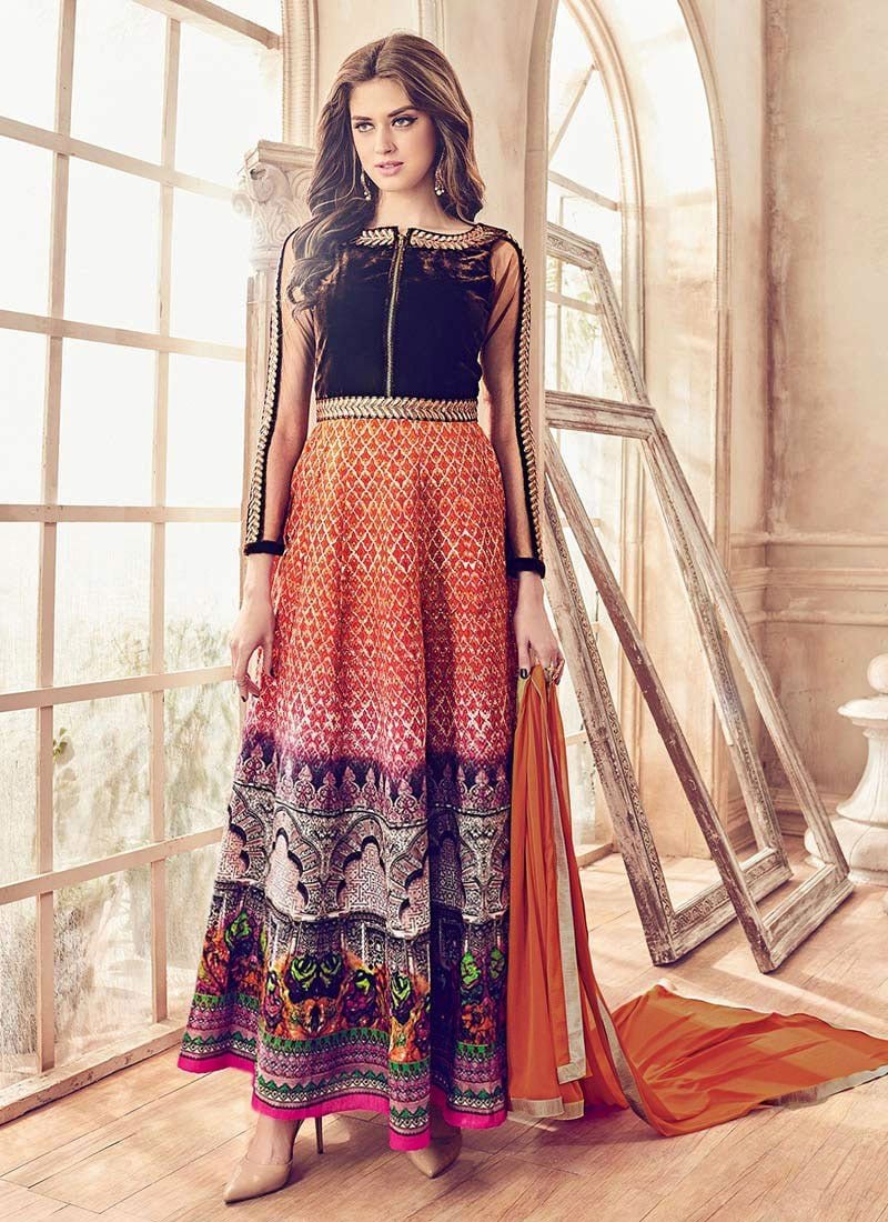Ankle Length Anarkali Suit Party Wear