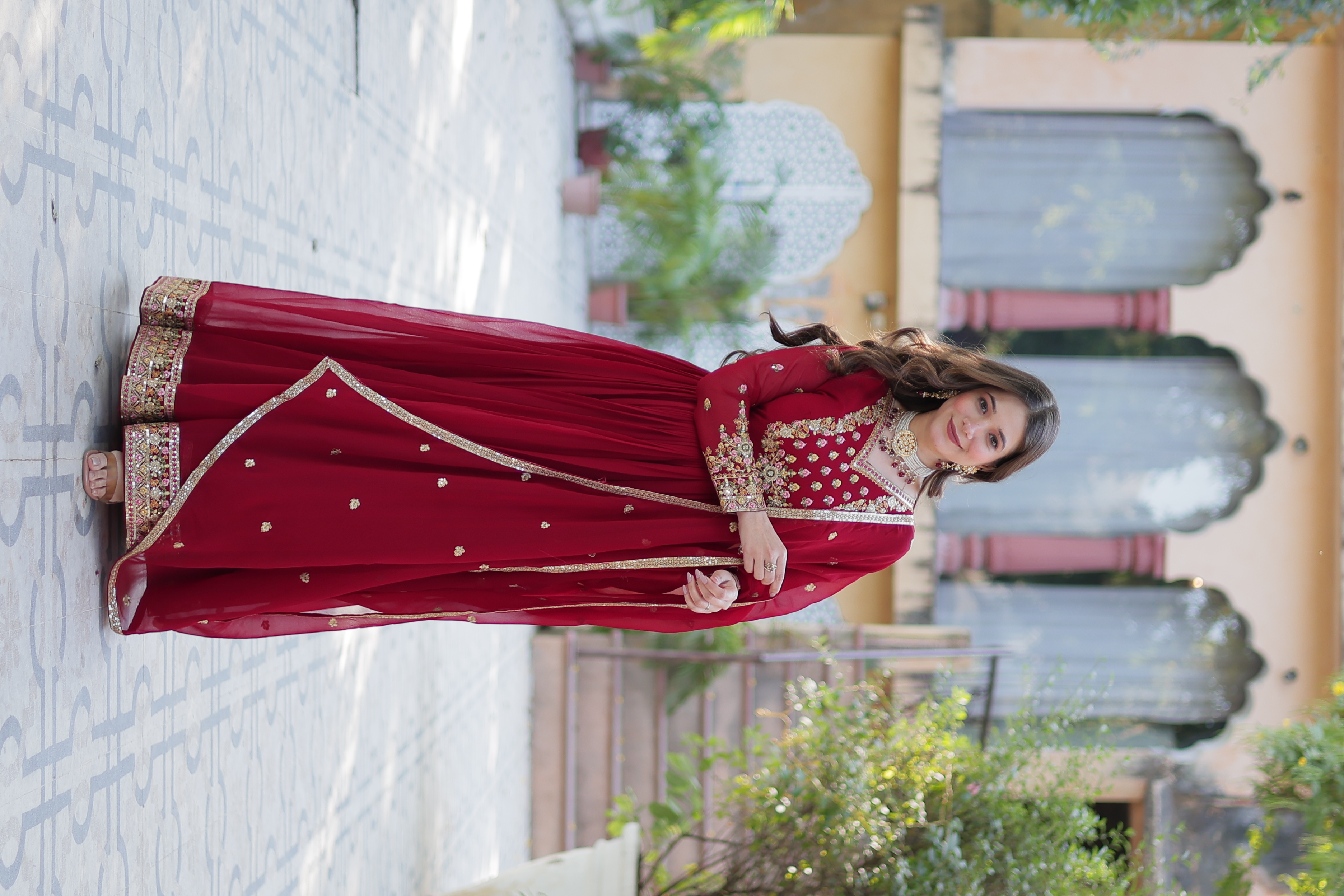 Elegant Maroon Eid Special Salwar Kameez – Traditional Ethnic Wear