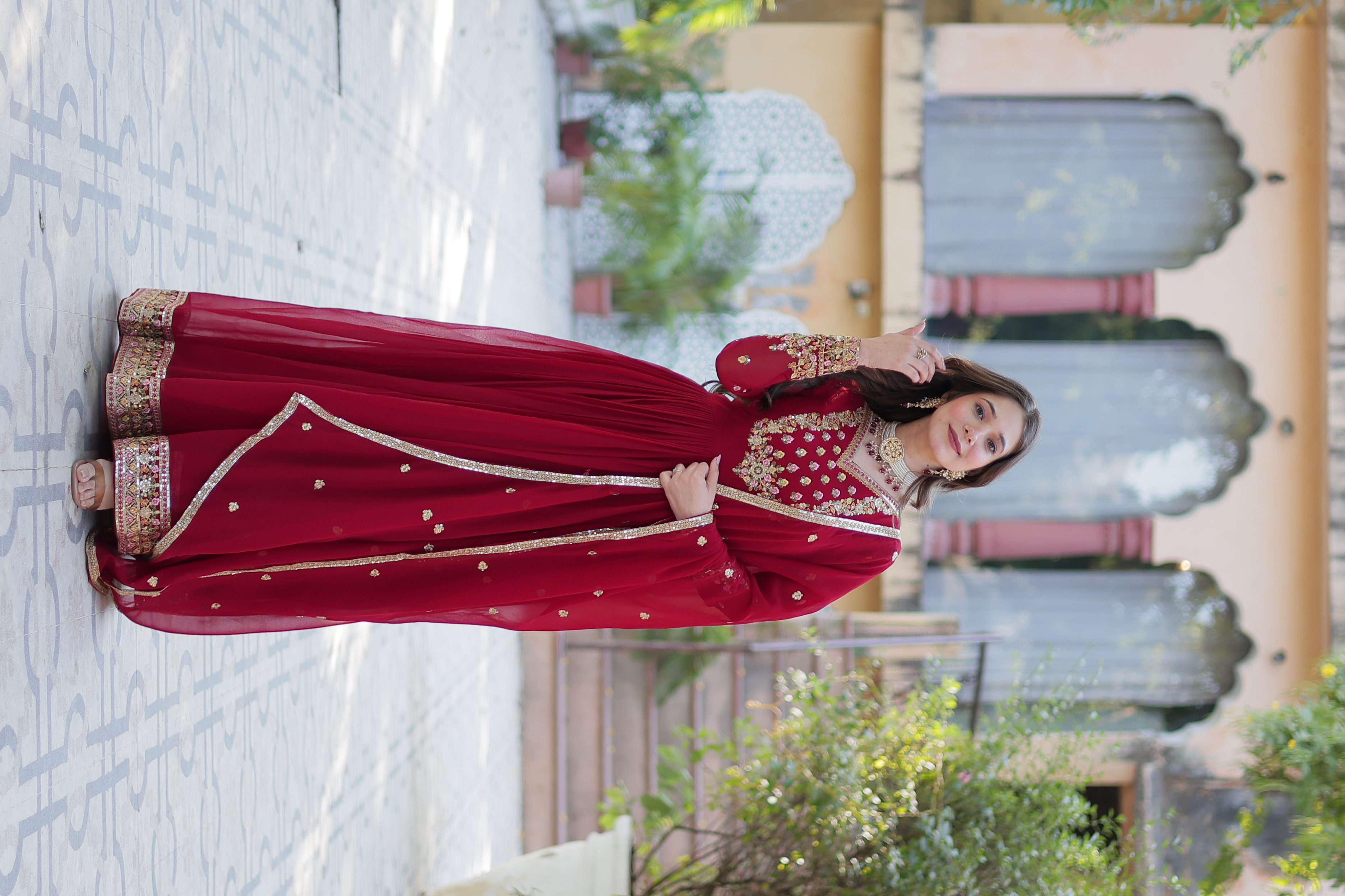Elegant Maroon Eid Special Salwar Kameez – Traditional Ethnic Wear