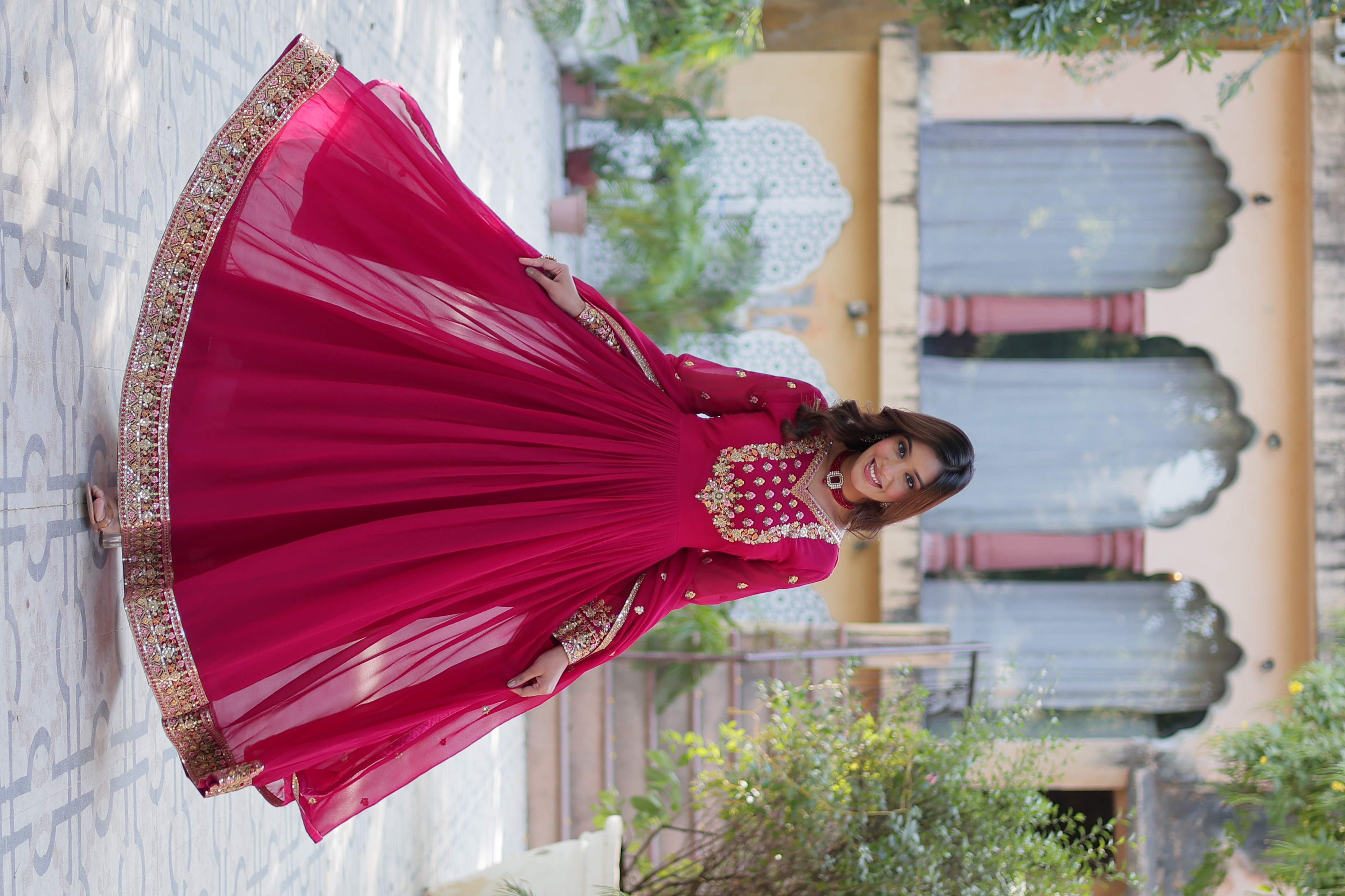 Elegant Pink Magenta Eid Special Salwar Kameez - Indian Traditional Ethnic Wear