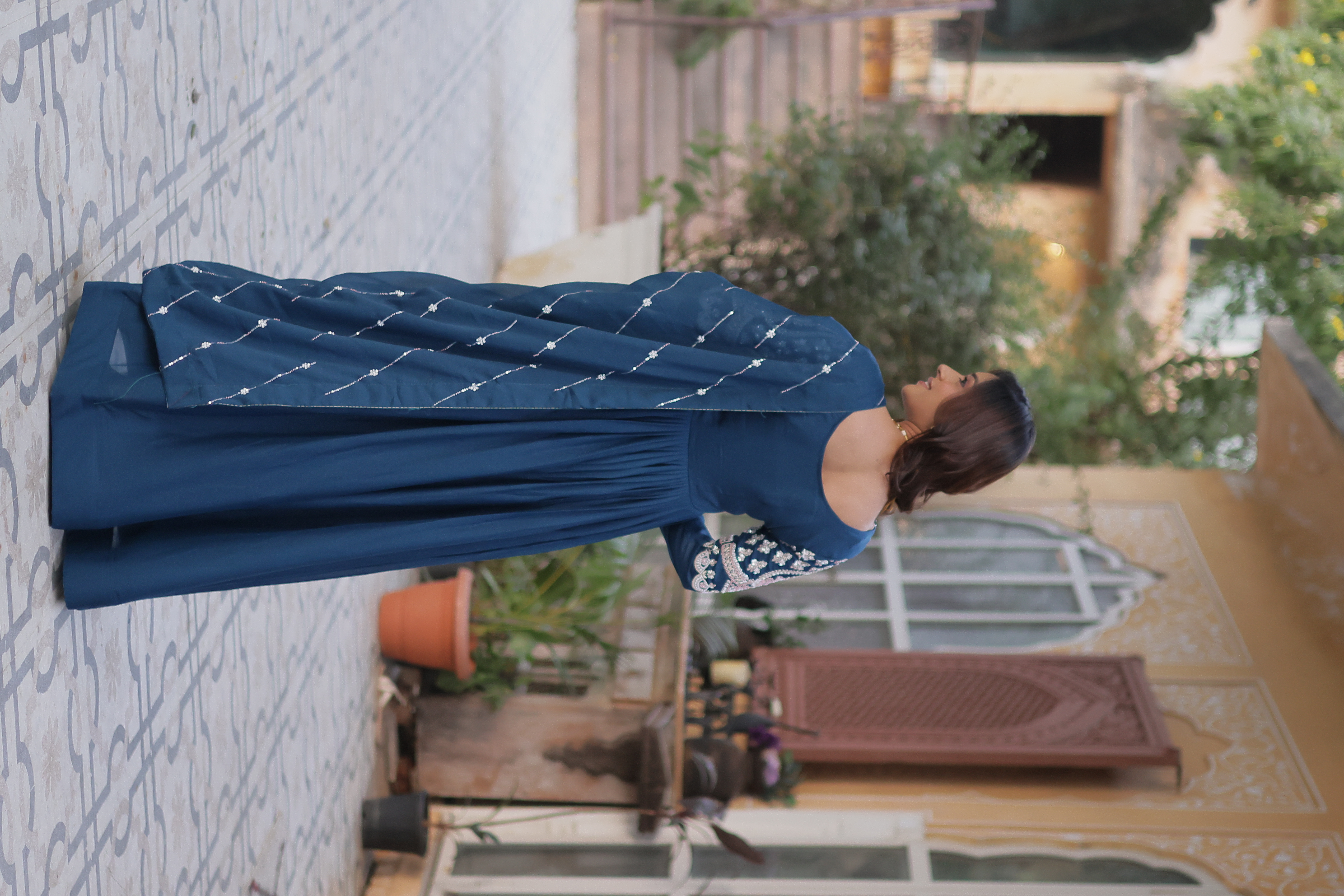 The enchanting allure of sequinned embroidery on georgette fabric makes this collection 