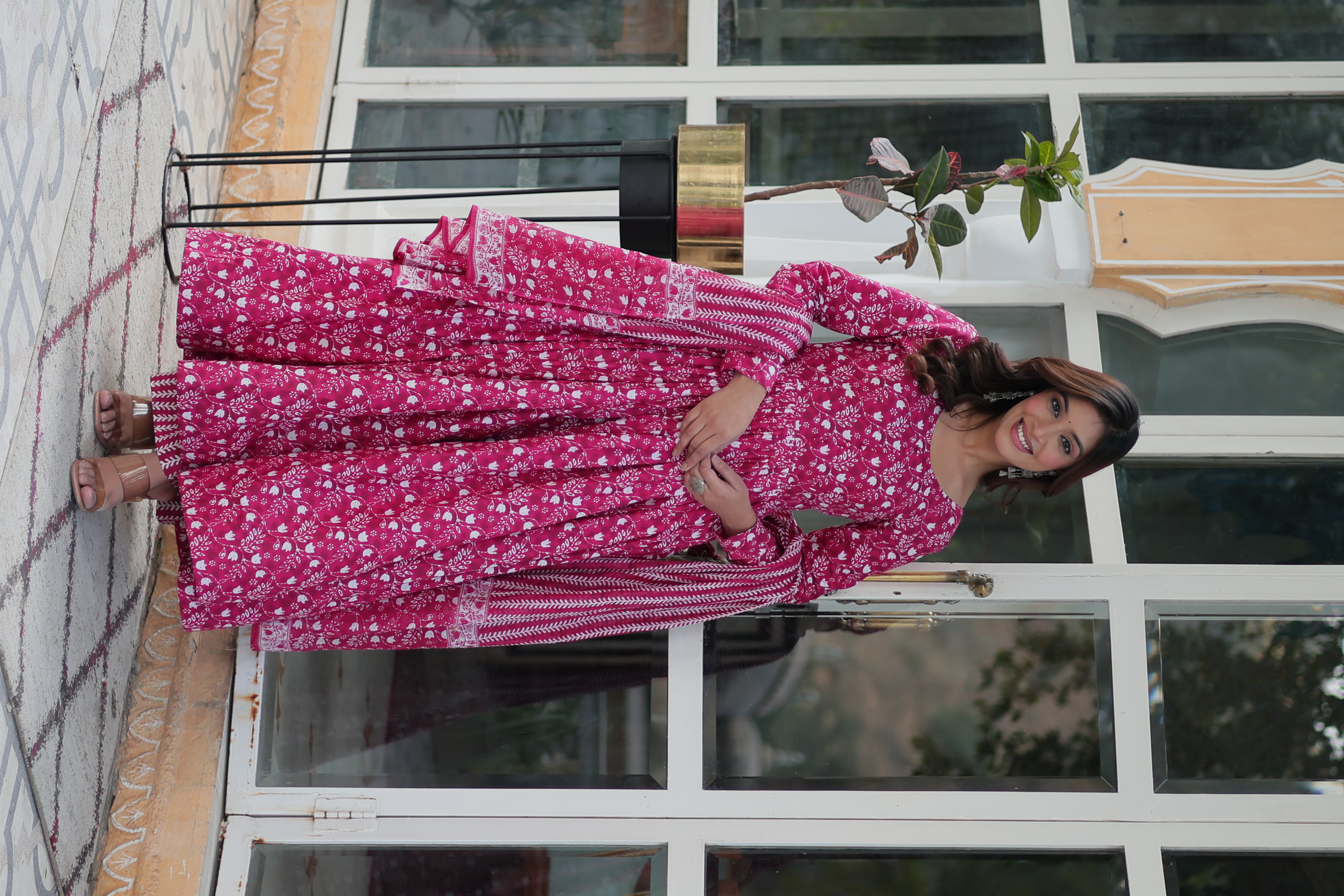 Pure Cotton Printed Salwar Kameez with Gown Look – Elegance Meets Comfort
