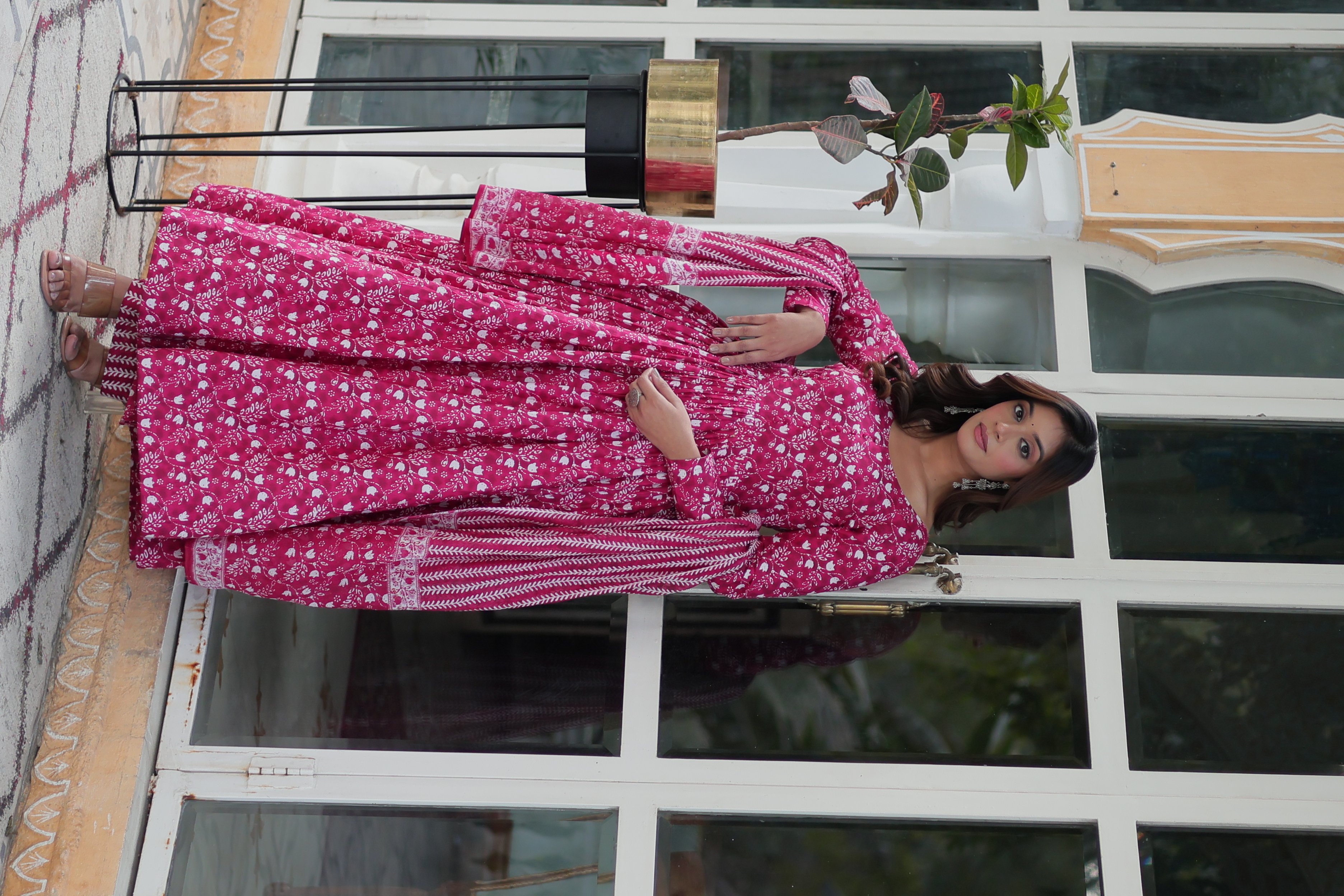 Pure Cotton Printed Salwar Kameez with Gown Look – Elegance Meets Comfort