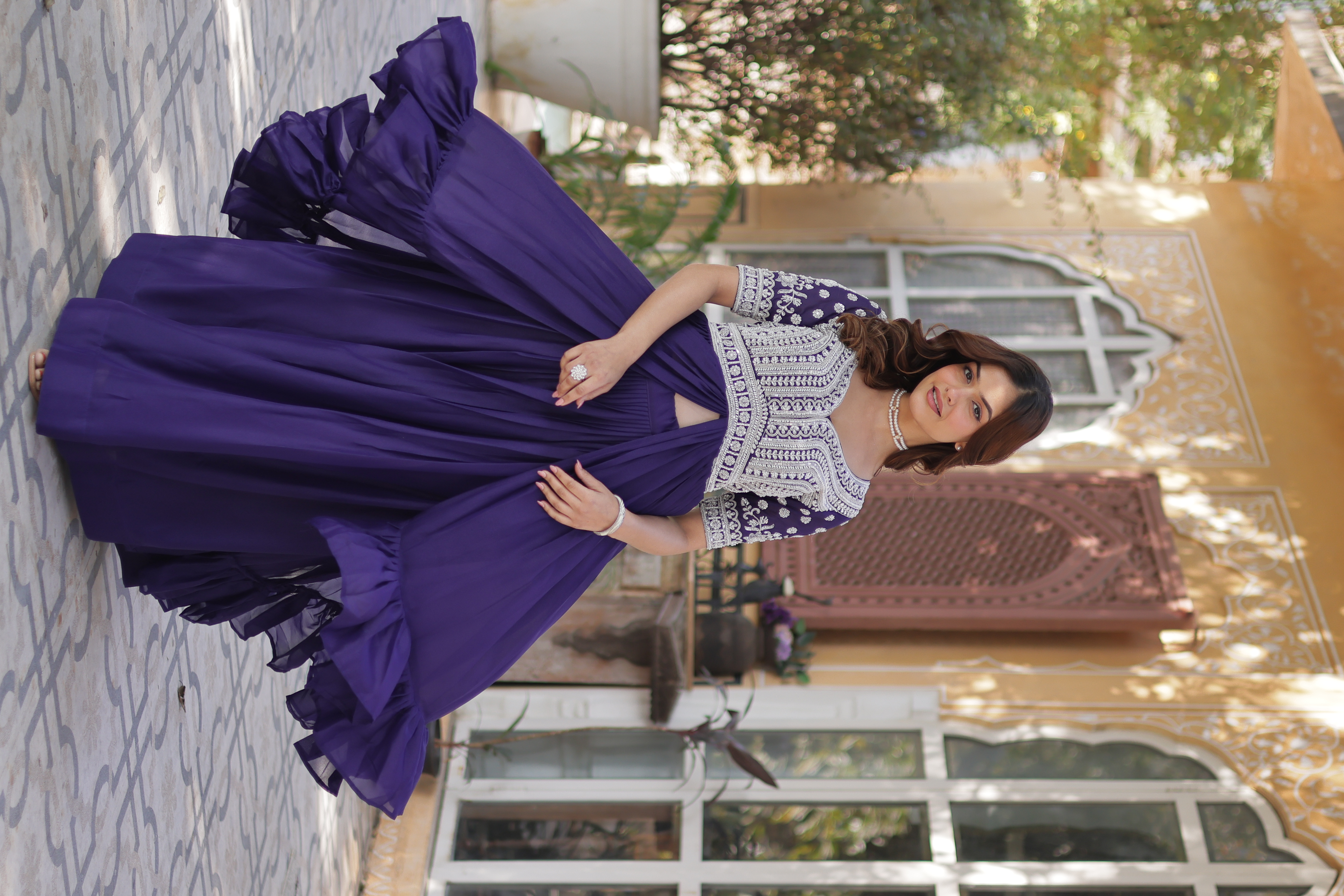 Readymade Long Kurti with Lehenga in Star Georgette