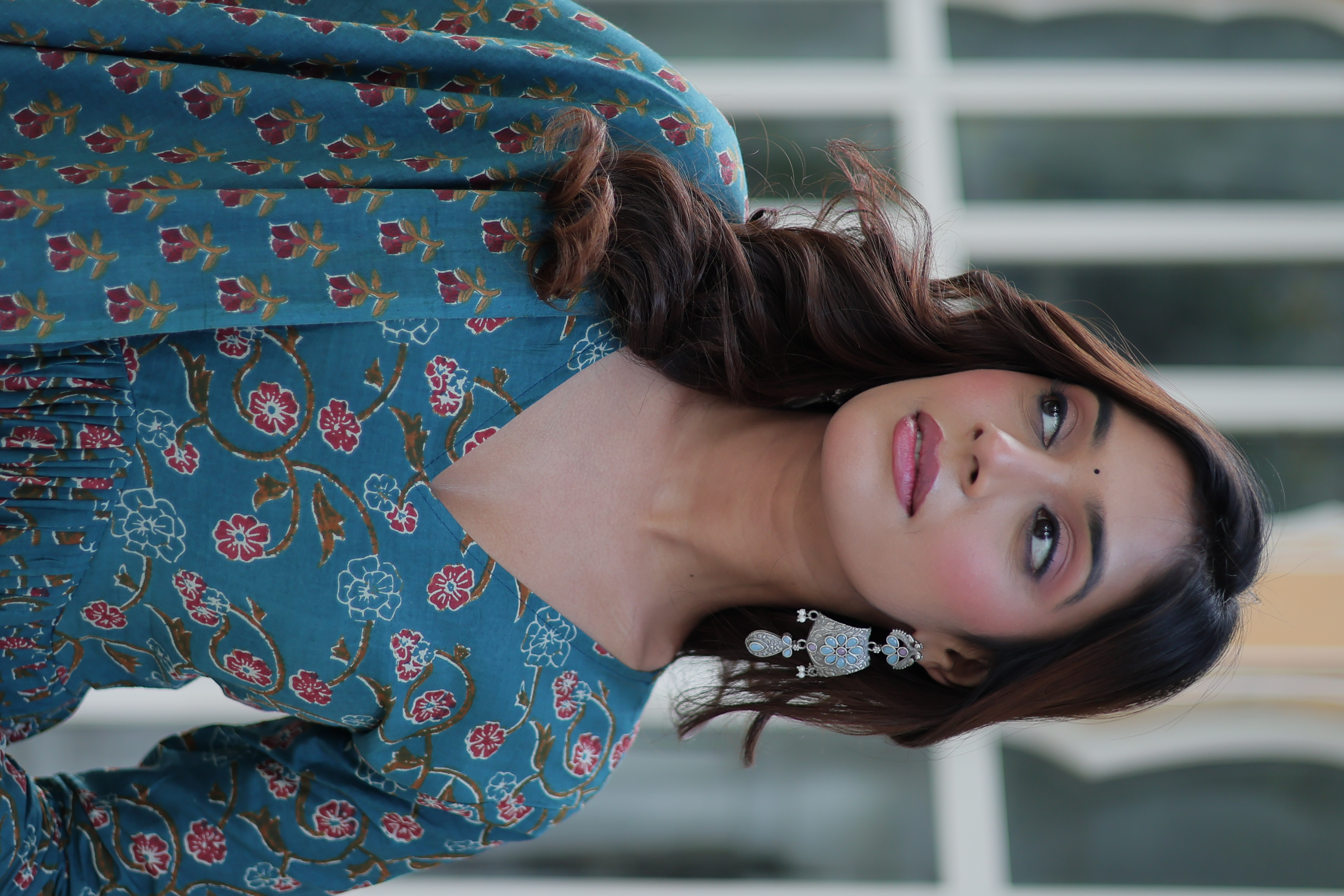 Breeze Into Celebrations in Refreshing Rama-Coloured Cotton Suits
