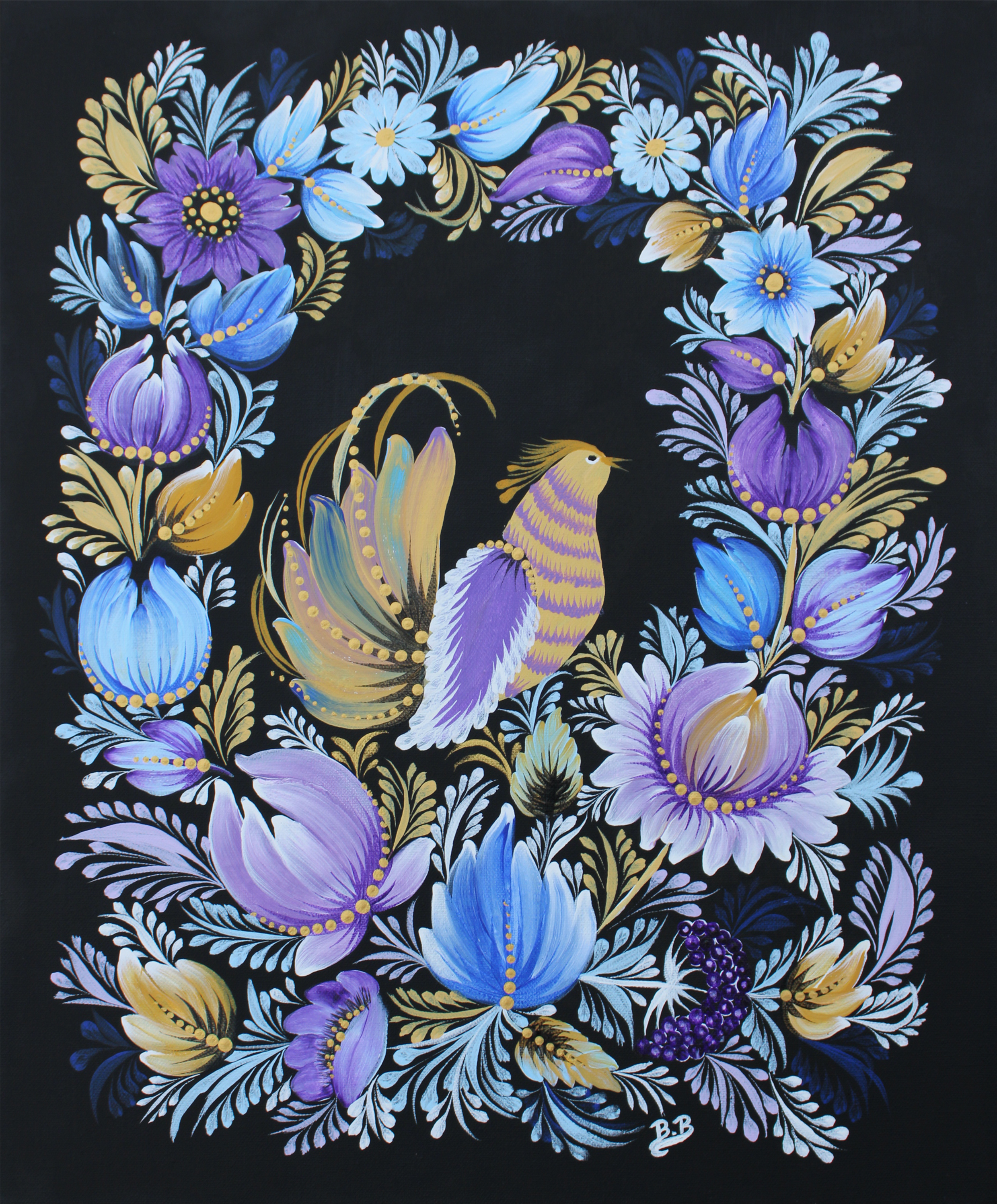 "Harmony". Peinture Petrykivka.