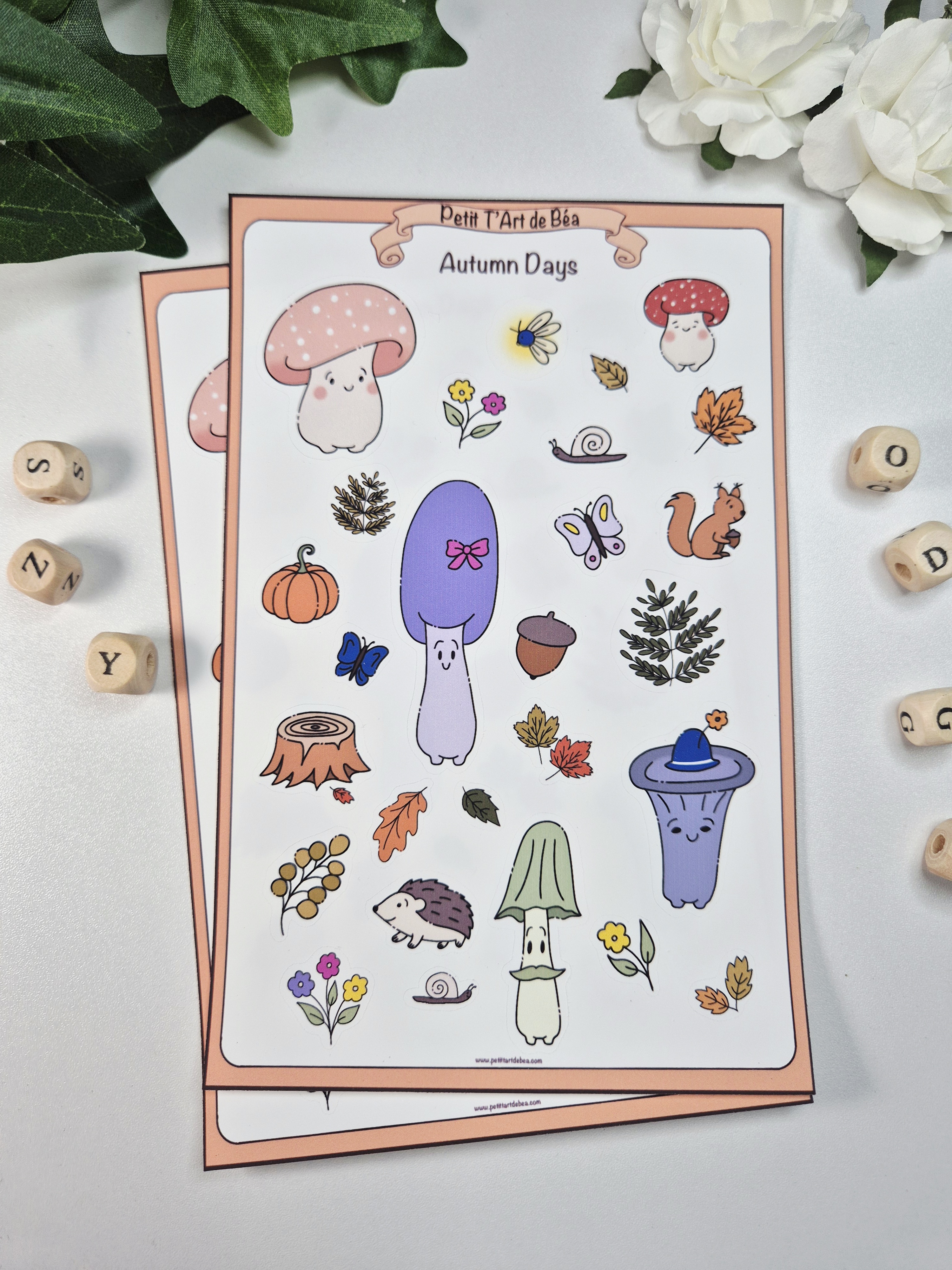 🍄 Autumn Days – Stickers sur thème automnal pour Journaling et Planning
