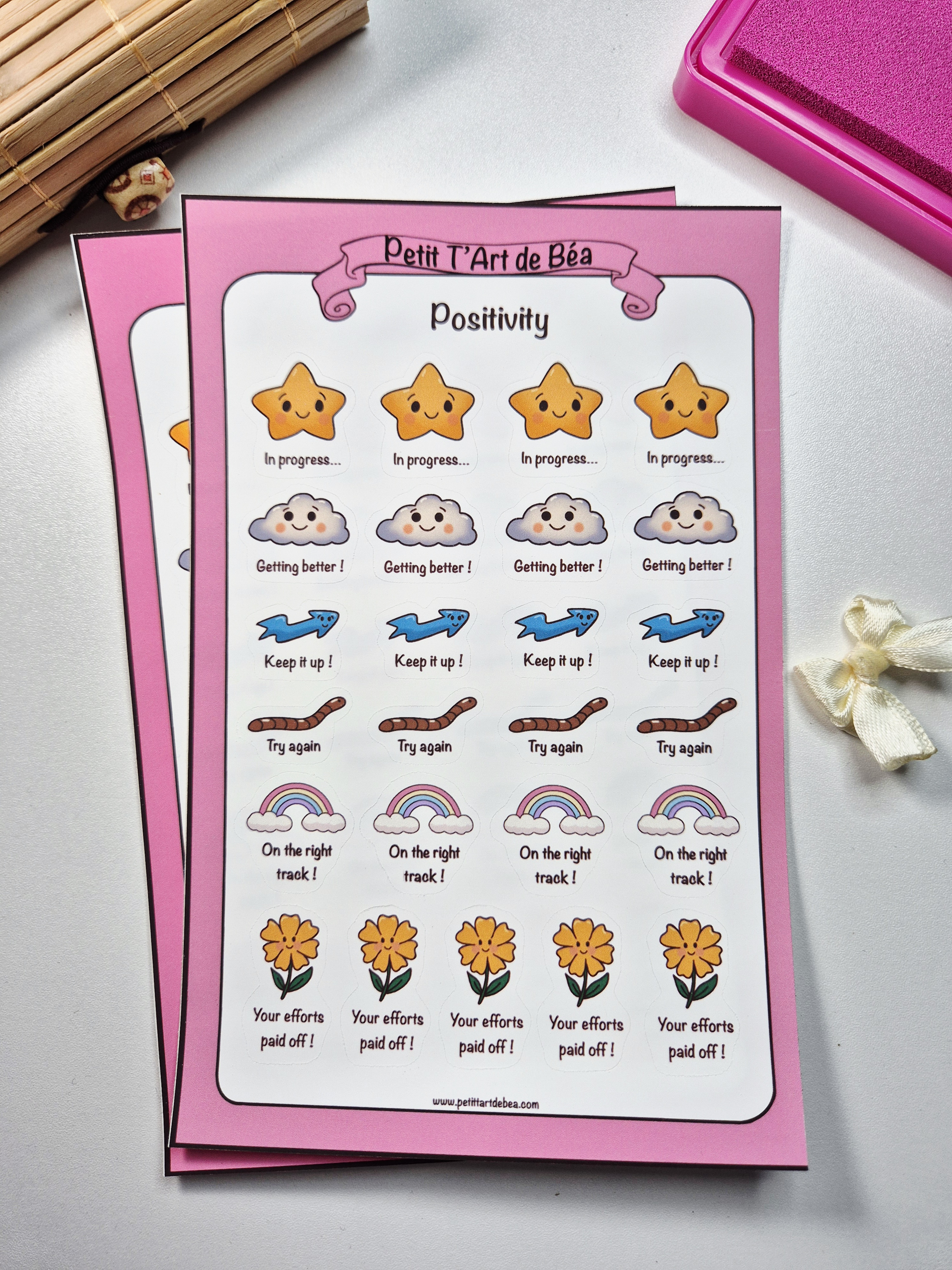 Stickers enseignants / Autocollants encouragements élèves