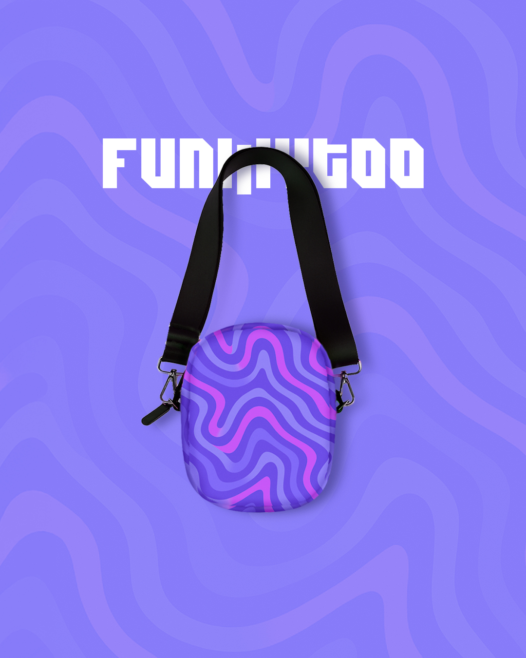 Purple Wave Sling Bag