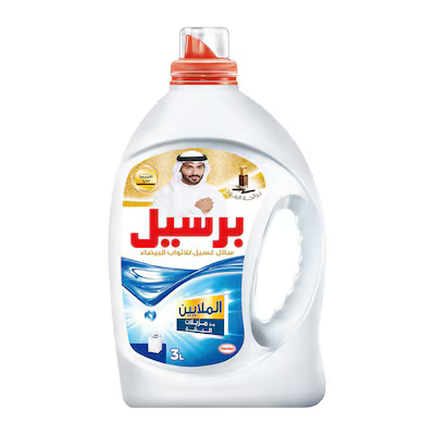برسيل وايت منظف سائل للغسالات ذات التحميل العلوي برائحة العود، 3 لتر