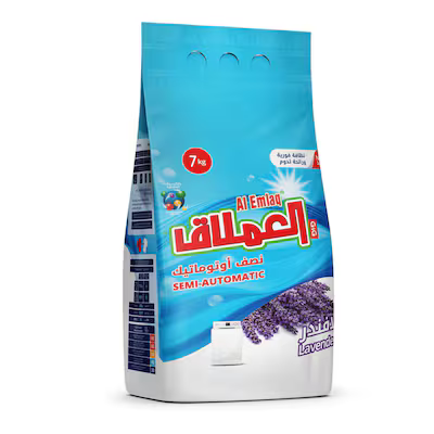العملاق مسحوق غسيل قليل الرغوة للغسالة نصف الأوتوماتيكية برائحة الافندر 7كج