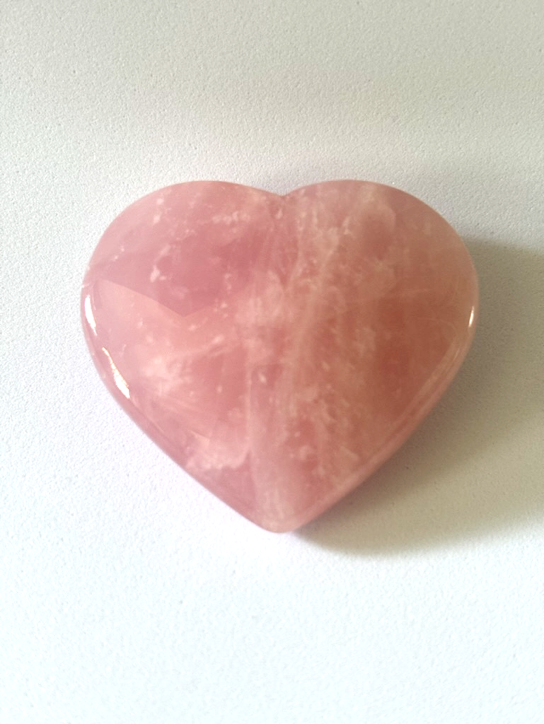 Rose Quartz Crystal Heart Shape