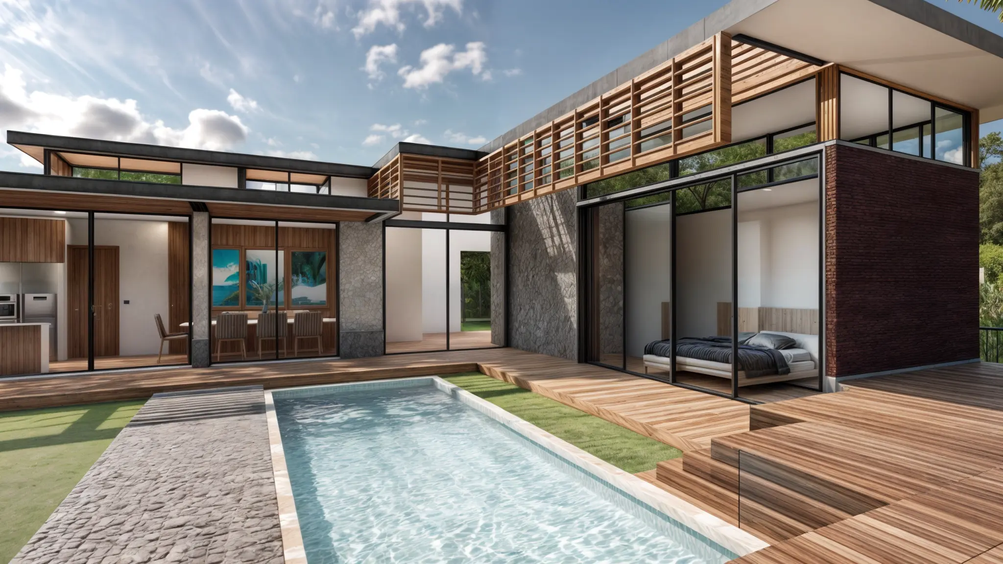 Diseño personalizado de proyecto arquitectónico modular.