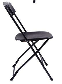 Juoda sulankstoma kėdė (be paminkštinimo)