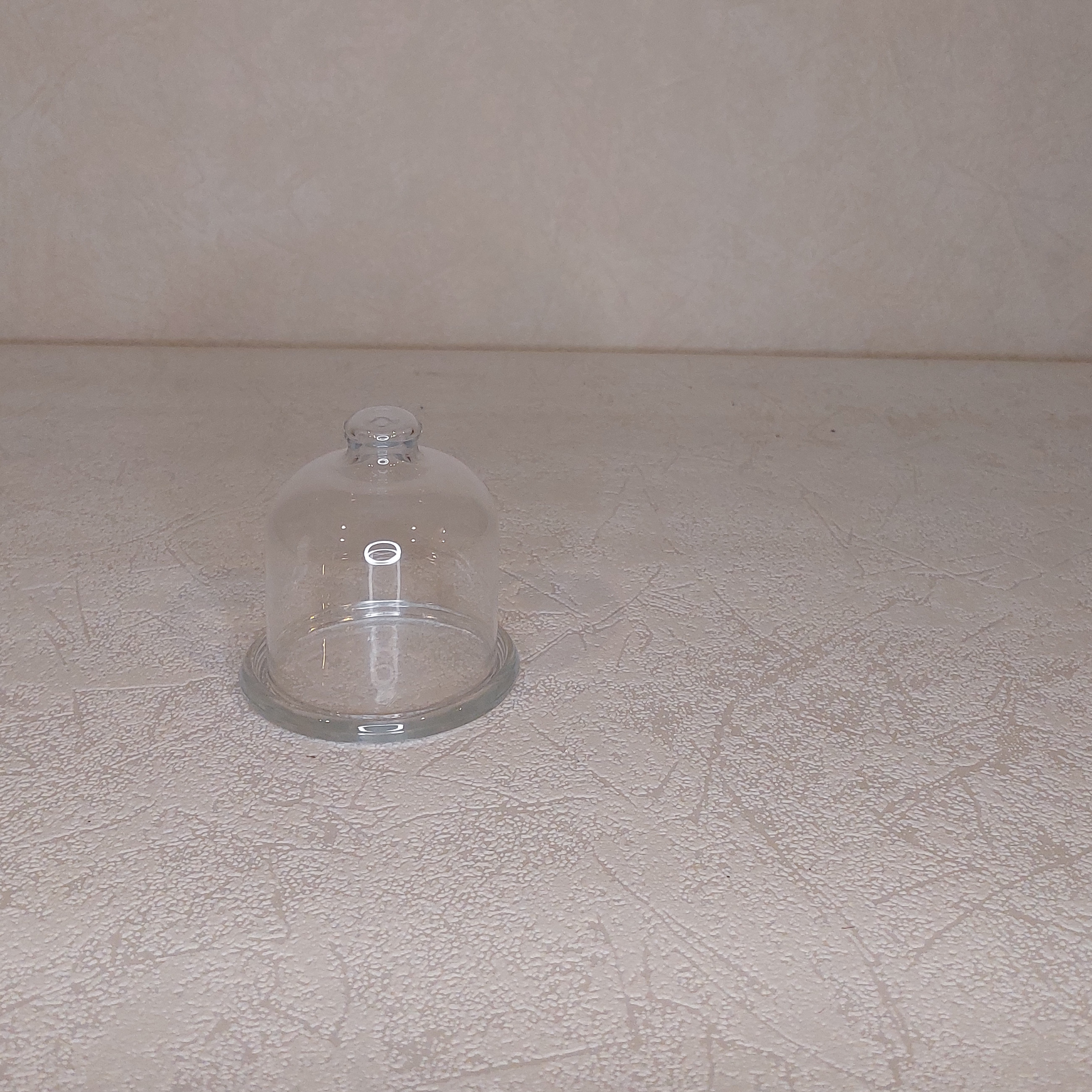 Stiklinis kupolas su lėkštute